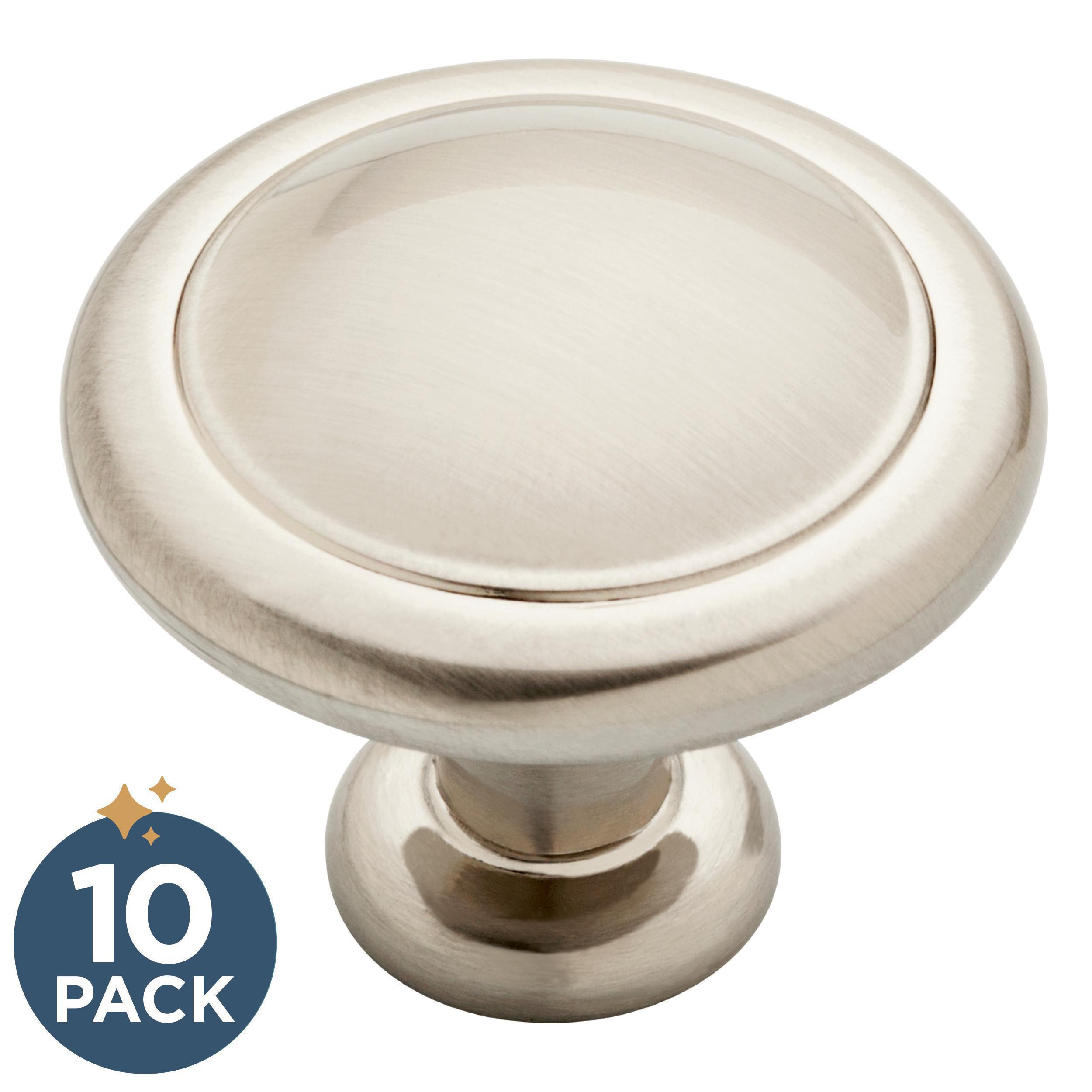 Franklin Brass P35597K-SN-B Round Ringed 1-1/4-in Brushed Nickel Round Cabinet Knob 10 -Pack