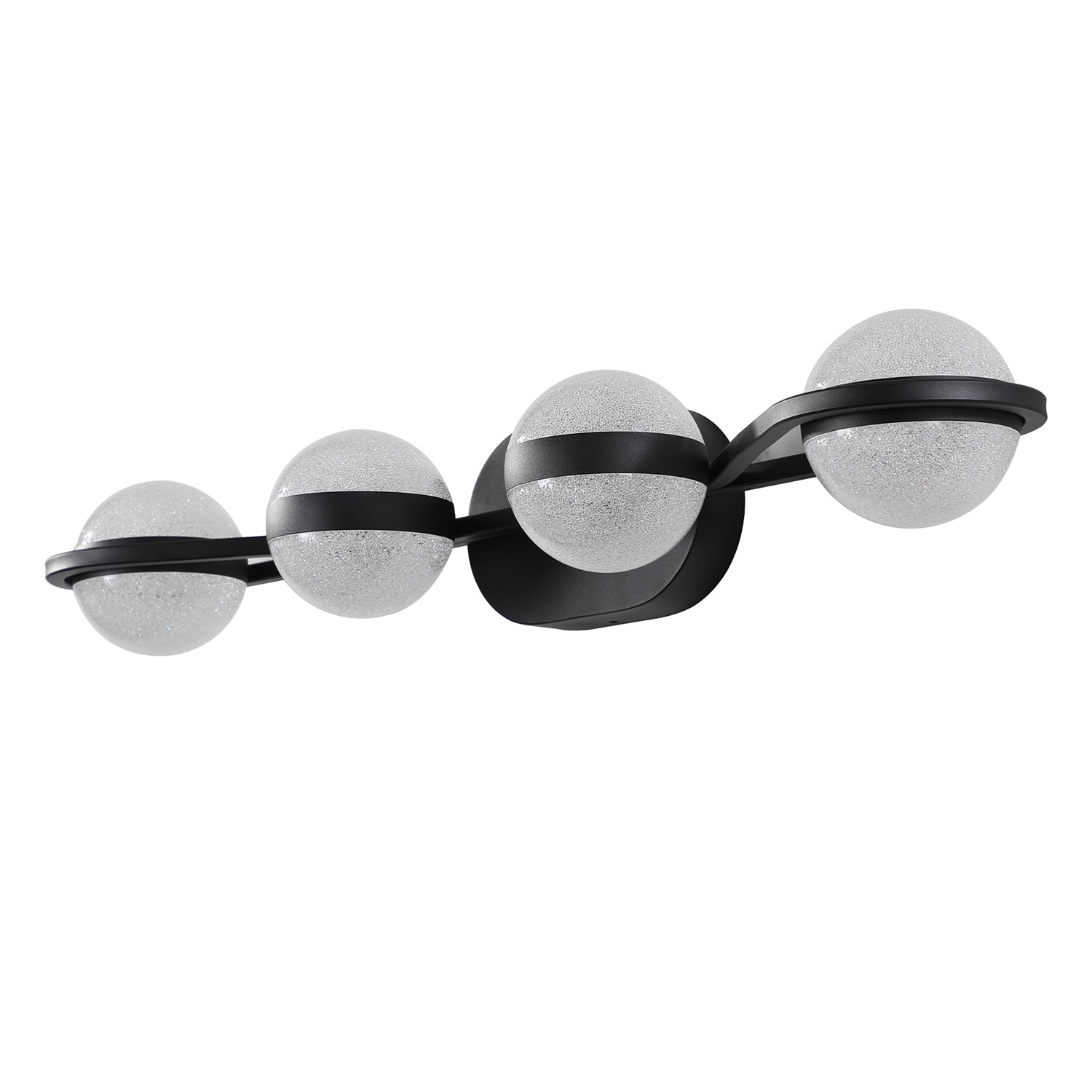 SINOFURN SYB580016BN 28.3-in 4 -Light Black Integrated LED Modern/contemporary Vanity light bar