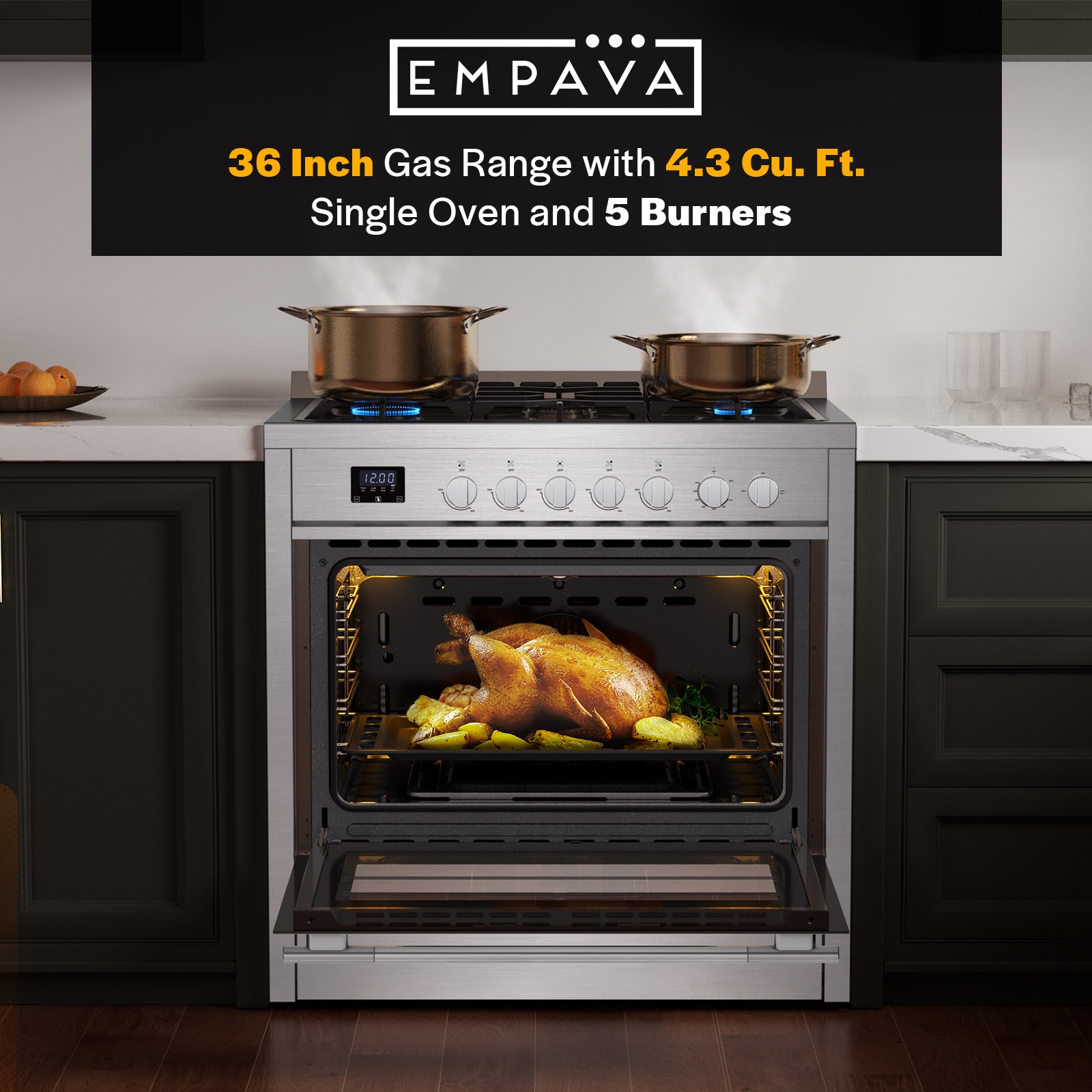 Empava EMP-36GR12 Freestanding-Gas-Ranges - View #8