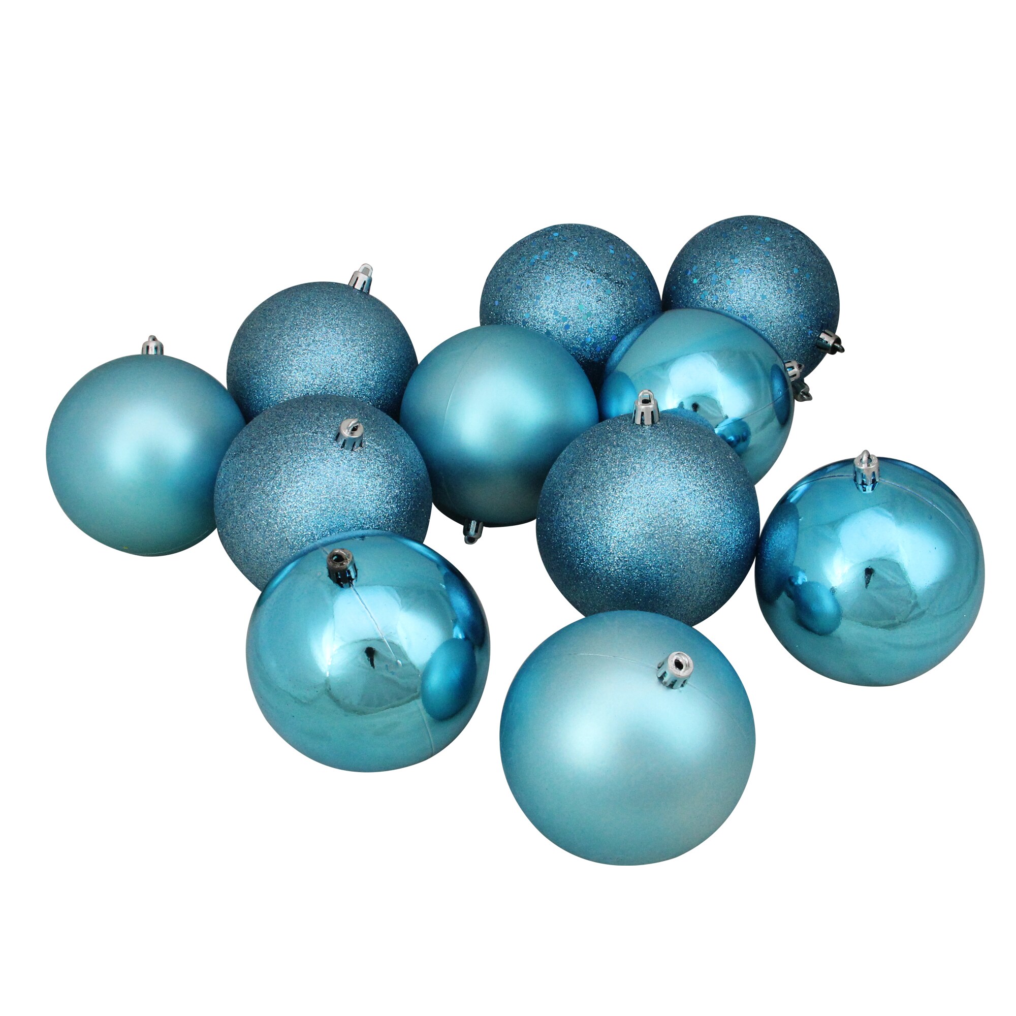 Northlight 12 Pack Blue Ball Standard Indoor Ornament Set Shatterproof