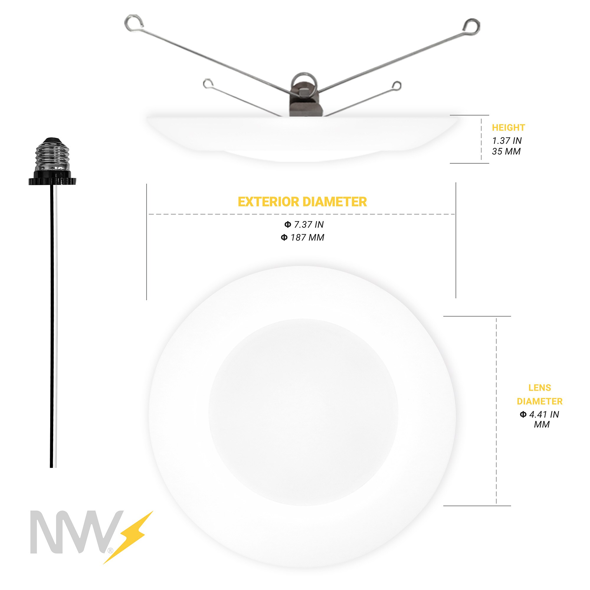 NUWATT NWRDSK615W5CT12P Led-Retrofit-Downlight - View #10