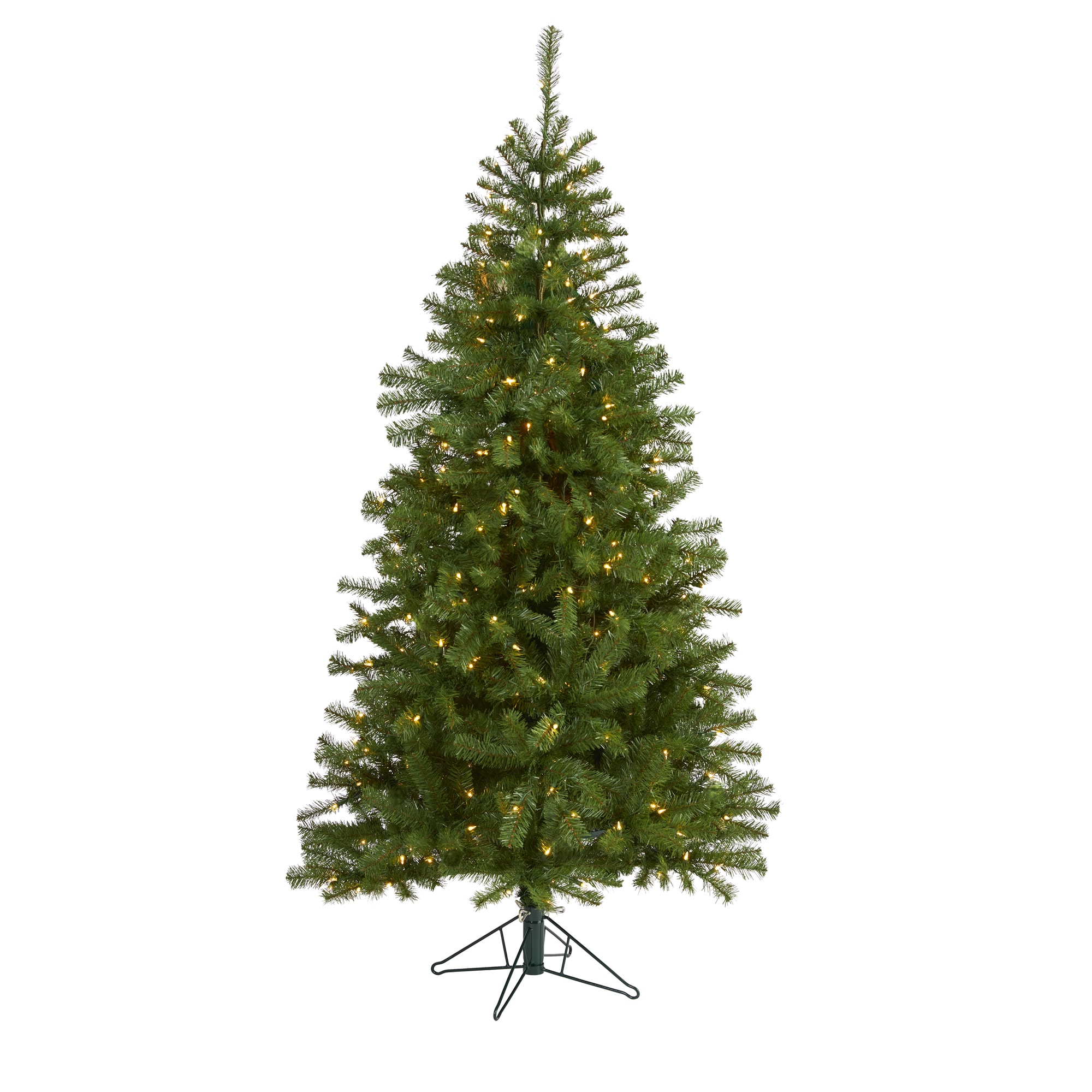 Nearly Natural 6-ft Pine Pre-lit Artificial Christmas Tree with LED ...