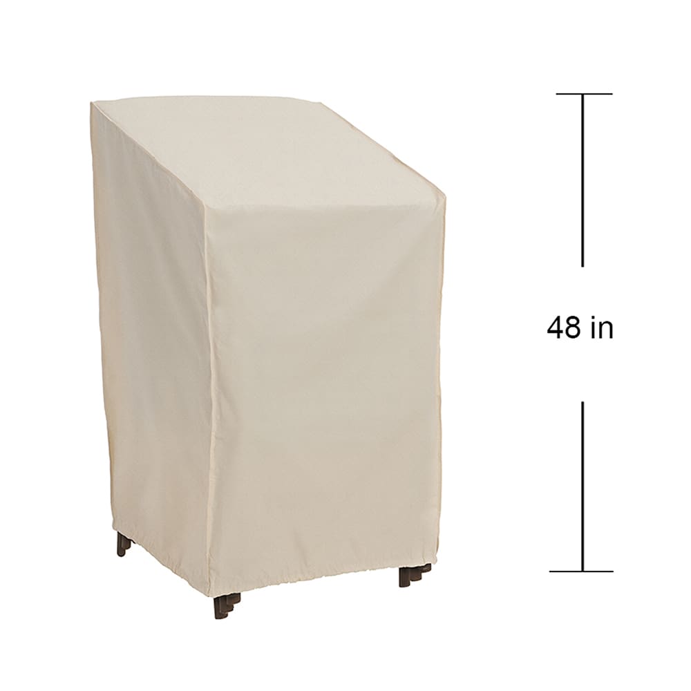 style selections tan polyester stacking chairs patio furniture cover