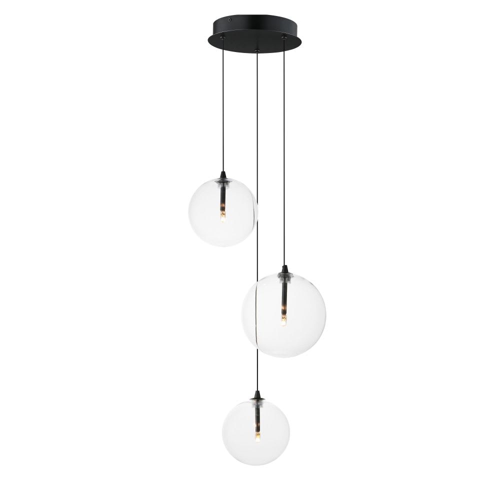 ET2 Global 3 - Light Black - LED Glass And Steel Pendant Light