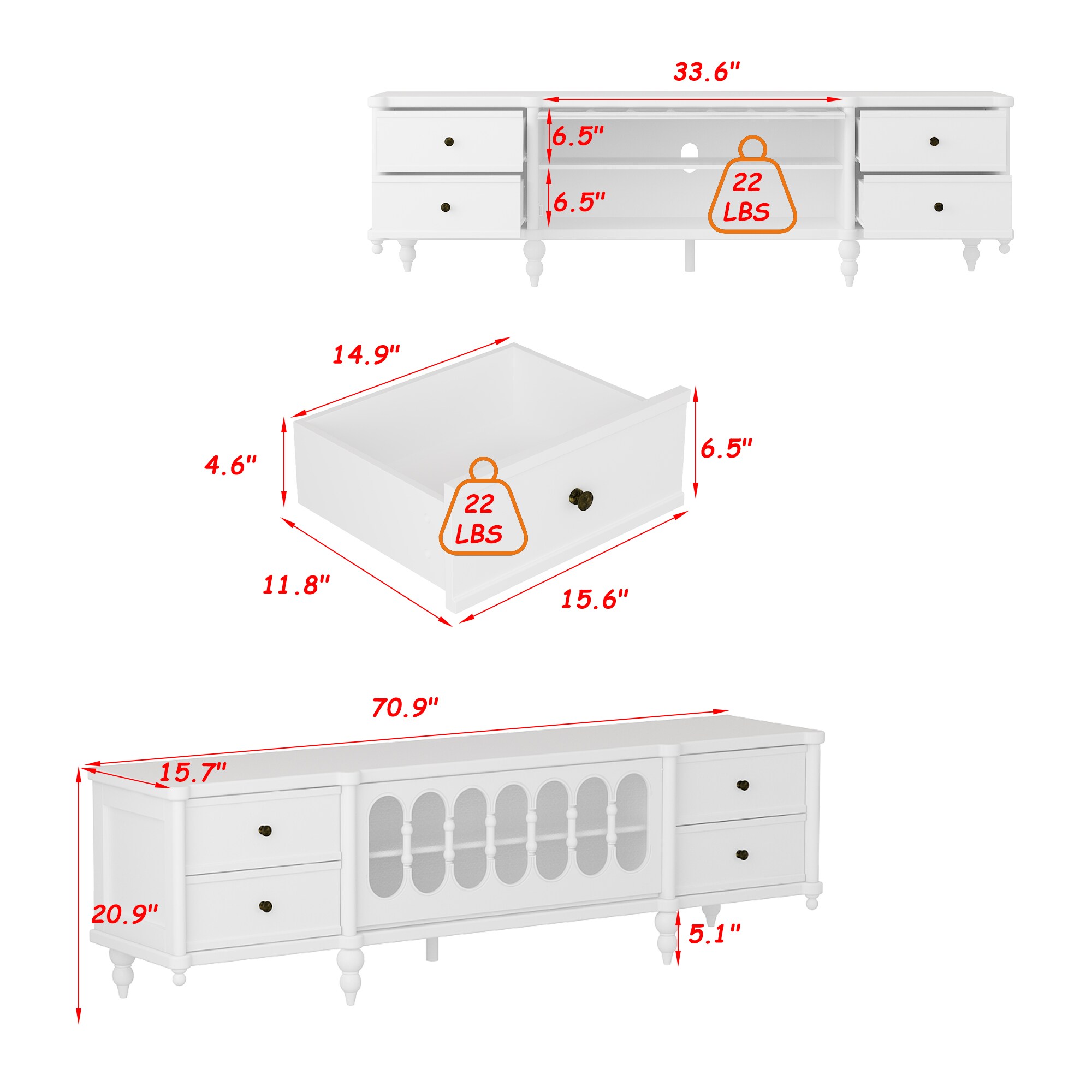 Homsee C-KF390106-01 Tv-Stands - View #19