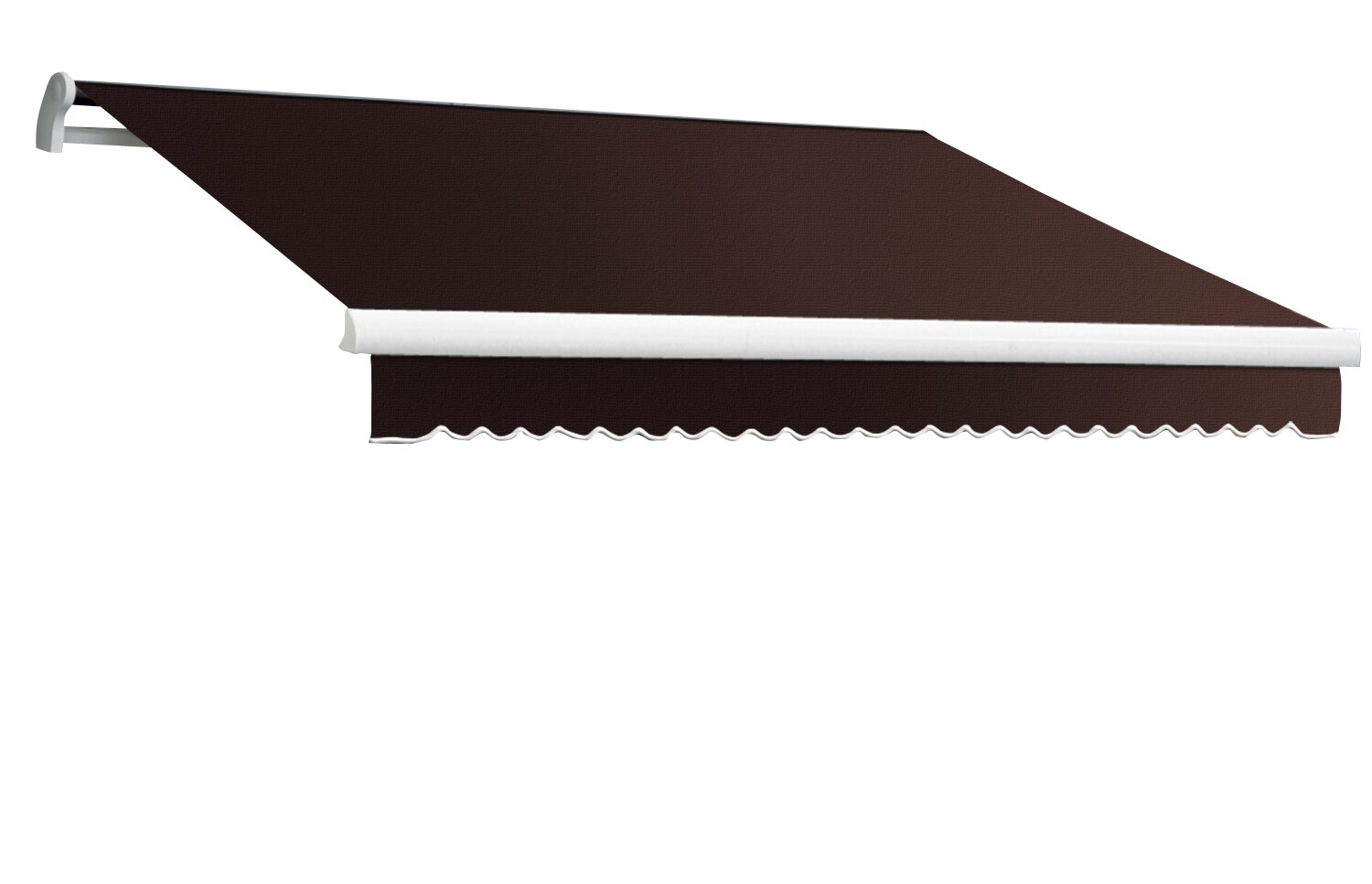 Awntech MM10-5-BR 196.5-in Wide x 24-in Projection x 31-in Height Fabric Striped Fixed Window/Door Awning