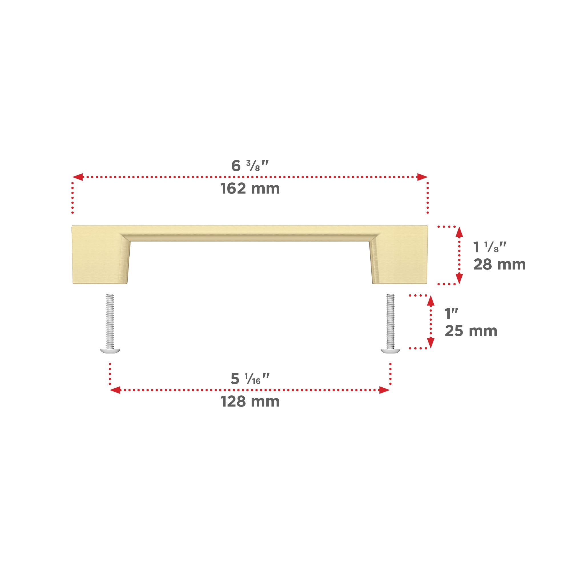 Richelieu Armadale 5-1 16-in (128mm) Center To Center Satin Brass 