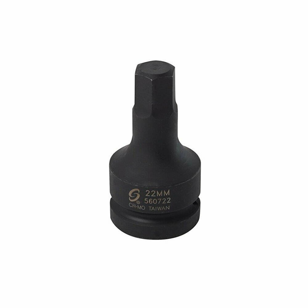 Sunex Tools EGLE38177 Sunex Tool SU560722 1 in. Drive 22mm Hex Driver Socket