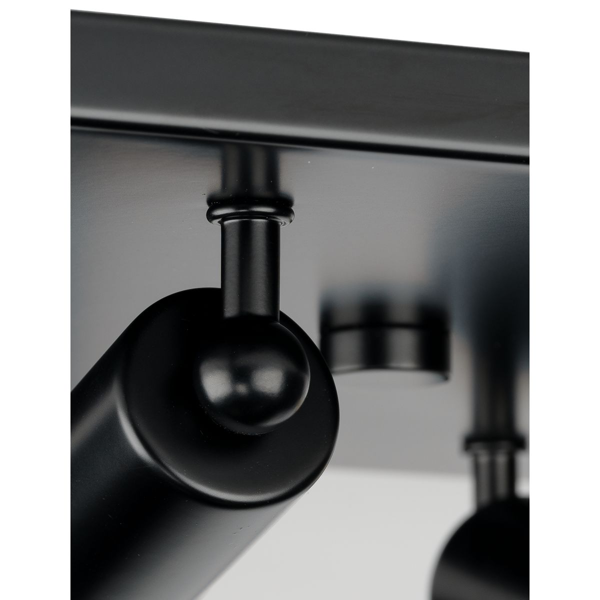 Matte Black 2-Light Modern Flush Mount Ceiling Fixture