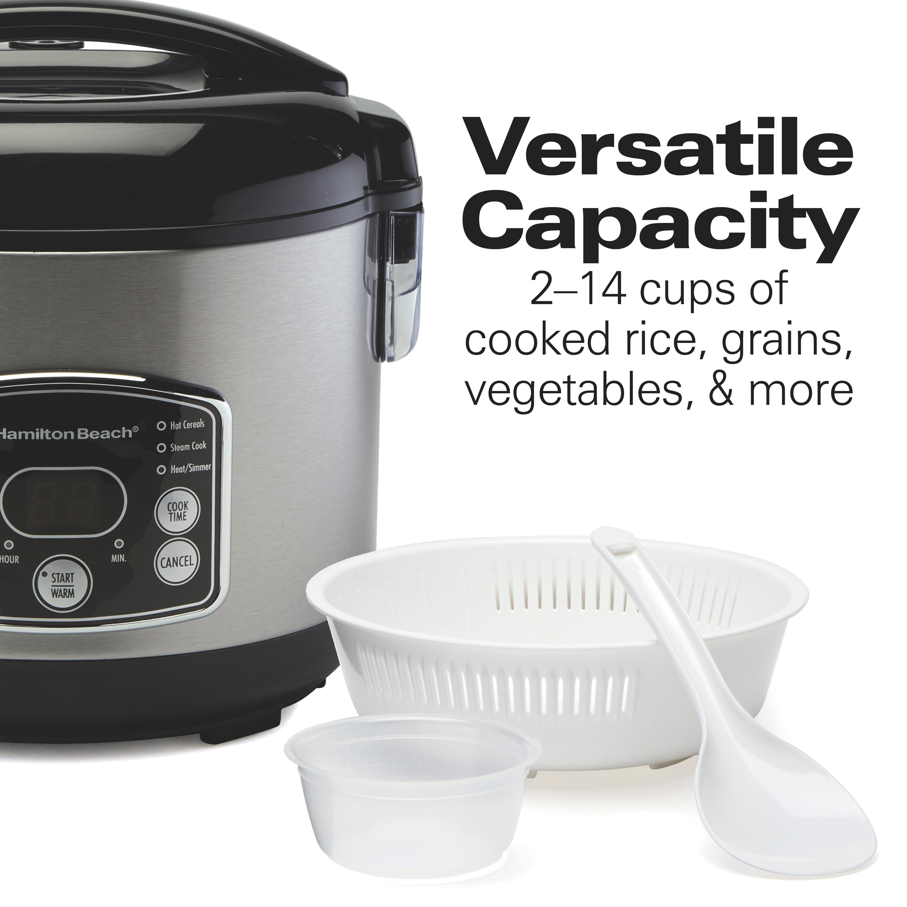 Hamilton Beach 14 Cups Residential Rice Cooker in the Rice Cookers  department at