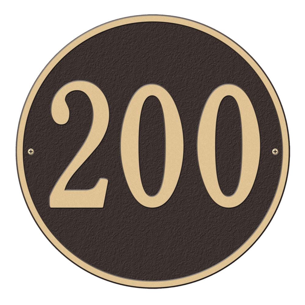 Whitehall 2100OG 15-in H x 15-in W Bronze/gold Aluminum Address plaque