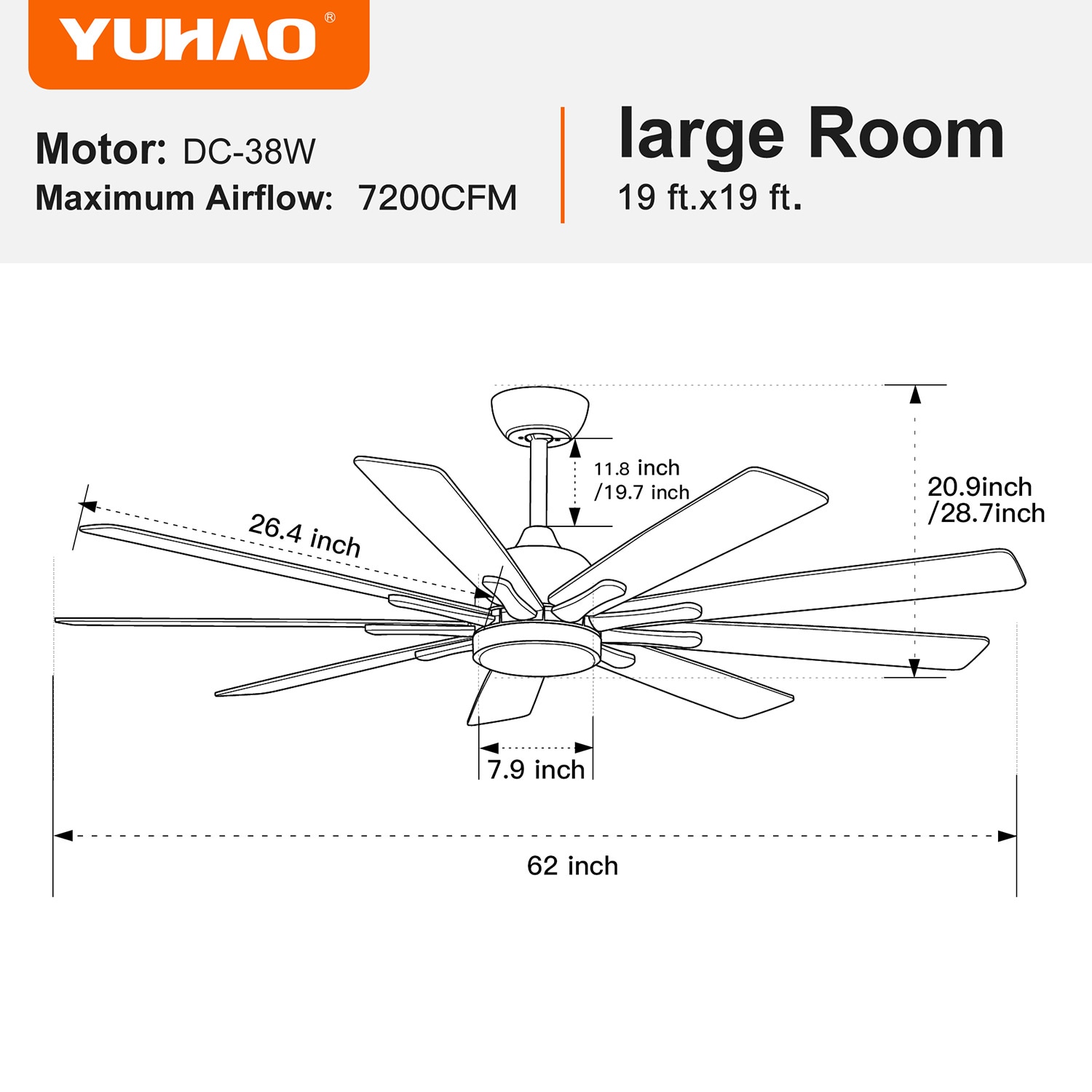 SINOFURN SYB510017BN Ceiling-Fans - View #4