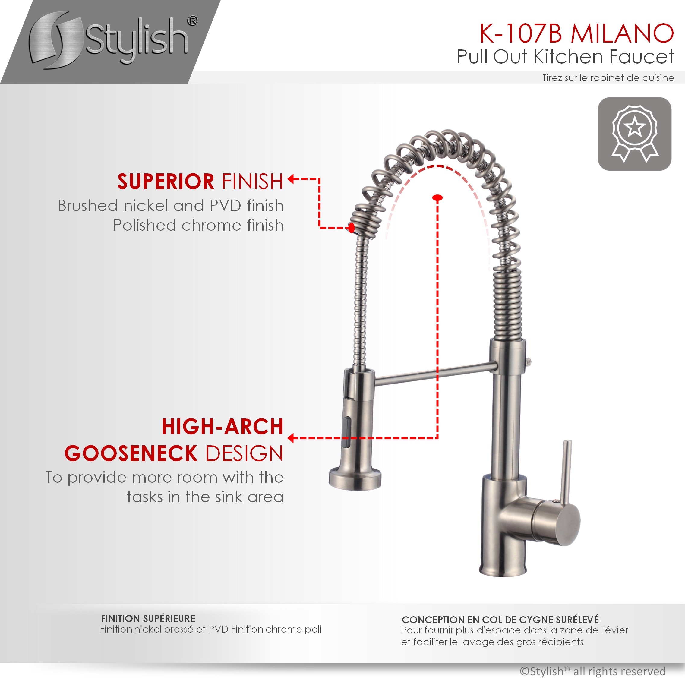 Stylish K-107B Kitchen-Faucets - View #6