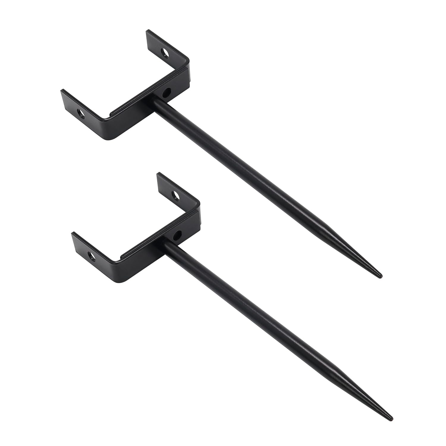 Etokfoks  Heavy Duty Galvanized Iron Downspout Bracket Adjustable Rust Proof Eco Coating Pipe Support Easy Install 2 Pack