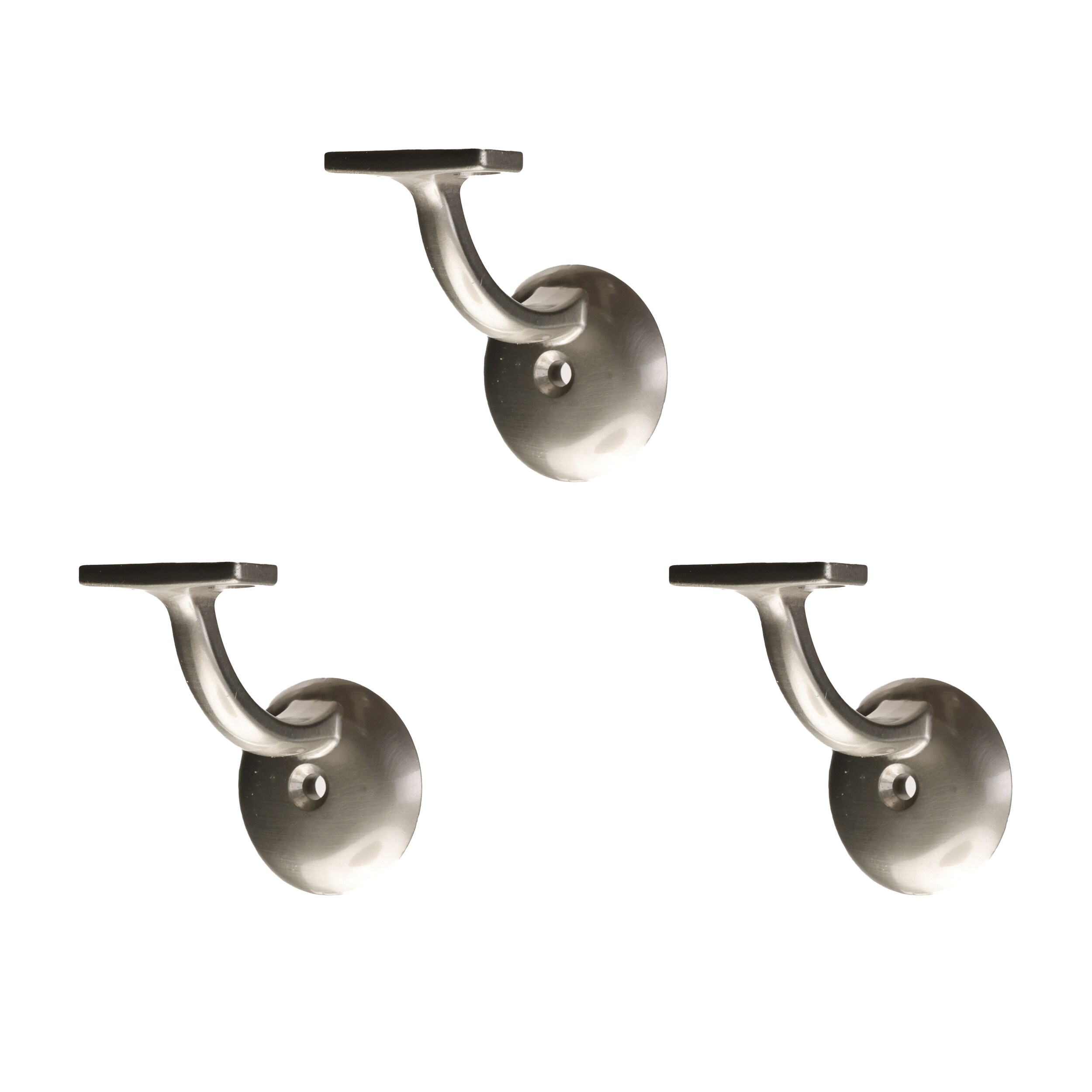 RELIABILT WG3003SN 2.75-Inches x 3-Inches Satin Nickel (3-Pack) Finished Zinc alloy Handrail bracket
