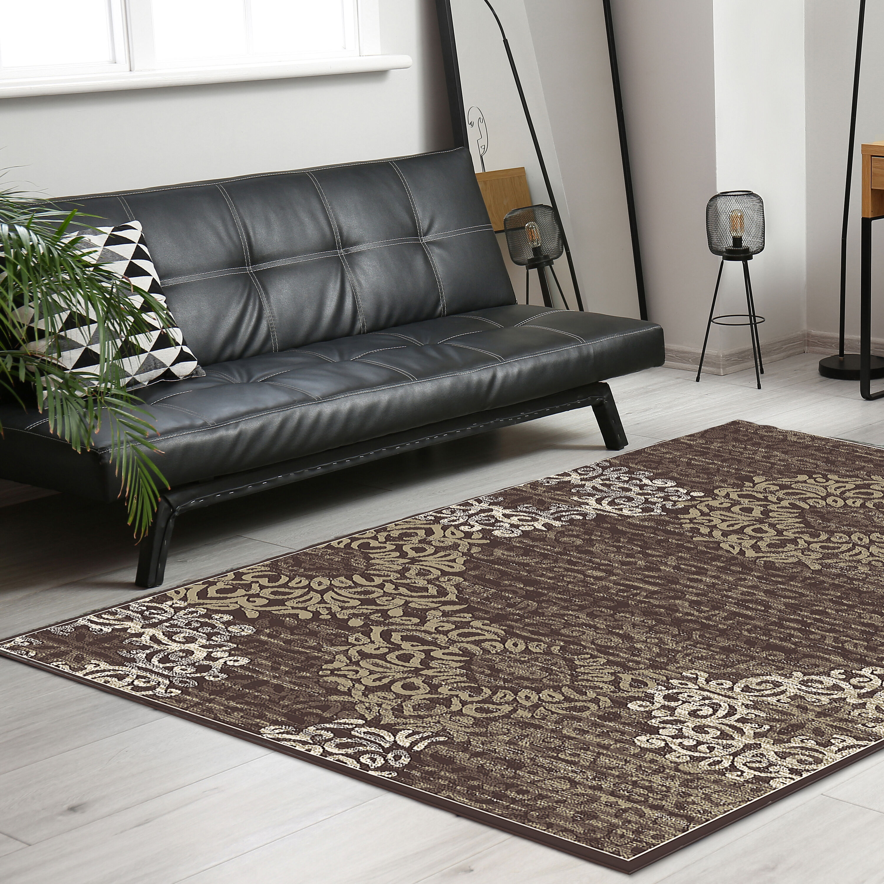 Radici USA 3471/0041/BROWN Pisa 5 x 8 (ft) Polypropylene Brown Rectangular Indoor Abstract Bohemian/Eclectic Area rug