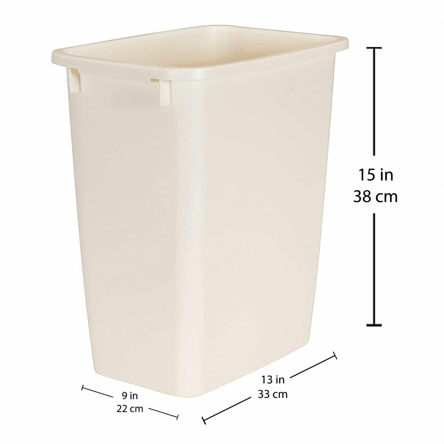 Rubbermaid 21-Quart Bisque Plastic Indoor Kitchen Lidless Trash Can ...