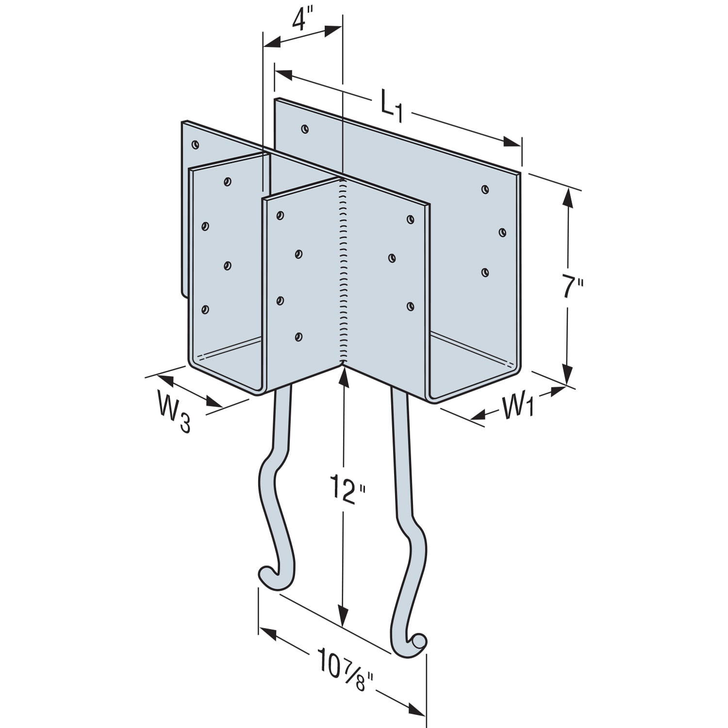 Simpson Strong-Tie EPB Hot-Dip Galvanized Pier-Block Elevated Post