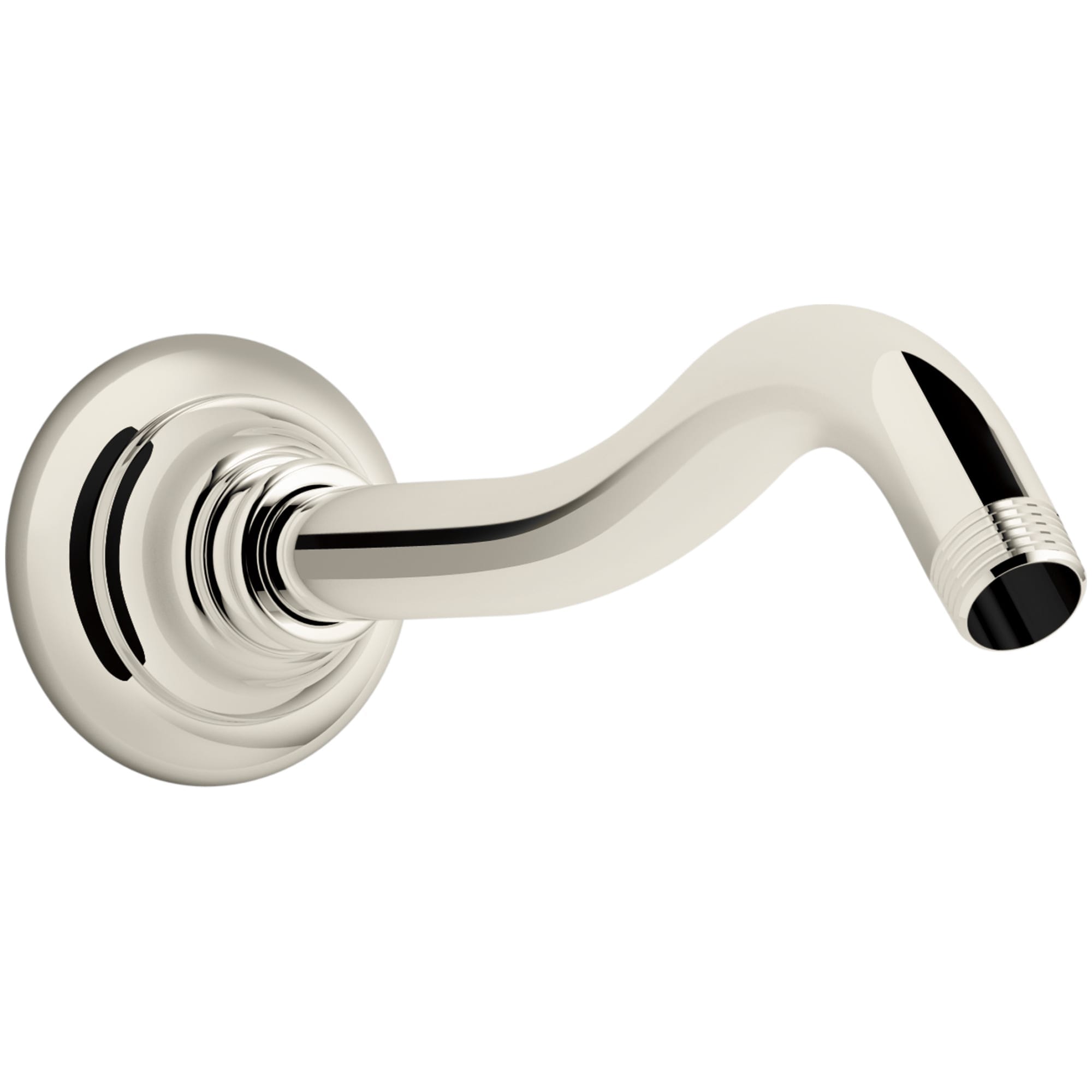 KOHLER 72775-SN Artifacts Vibrant Polished Nickel 10.688-in Universal Shower Shower arm and flange