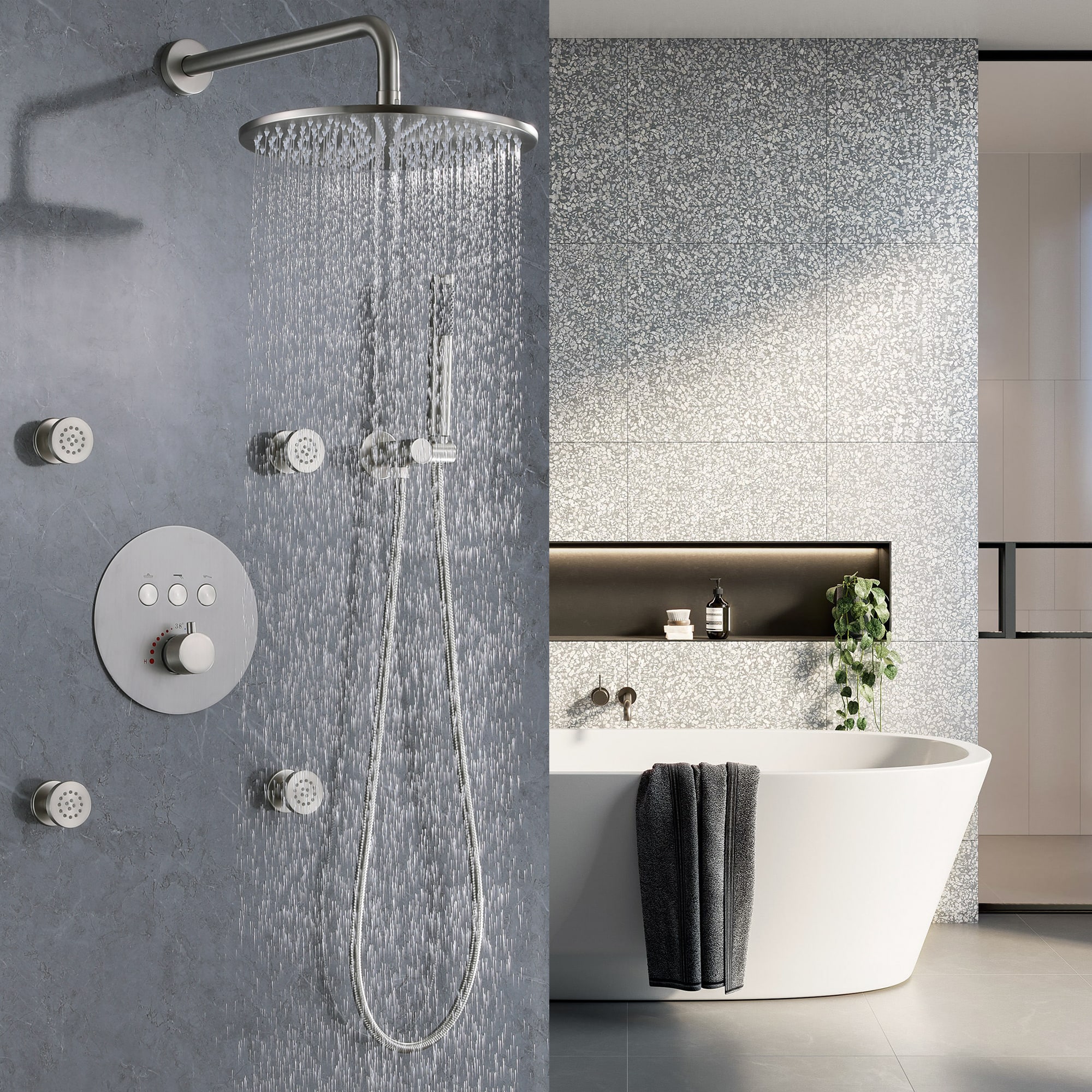 WELLFOR WB-0978 Showerhead-Bar-Panels - View #2