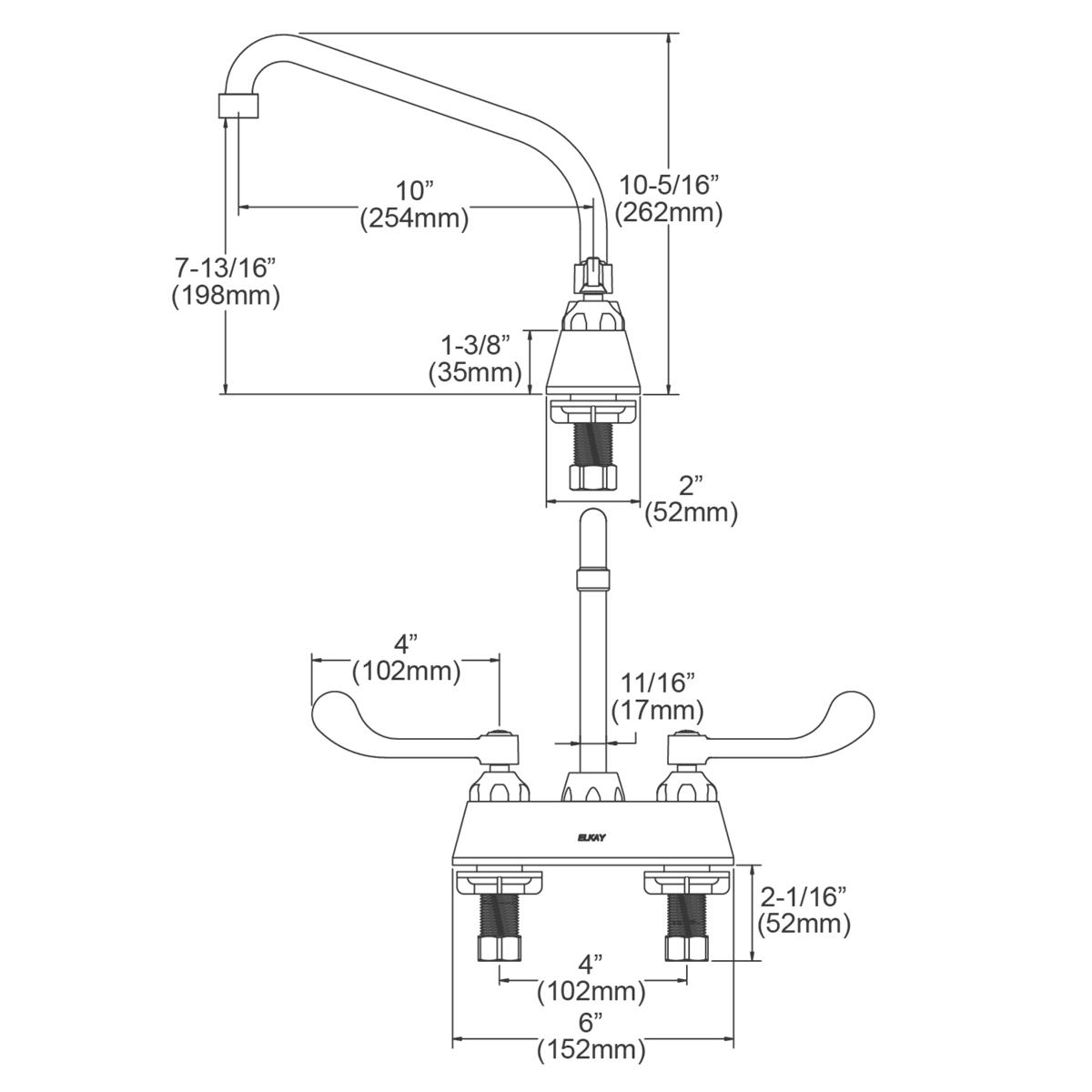 Elkay Chrome Single Handle High Arc Commercial Kitchen Faucet At Lowes Com   49494421 