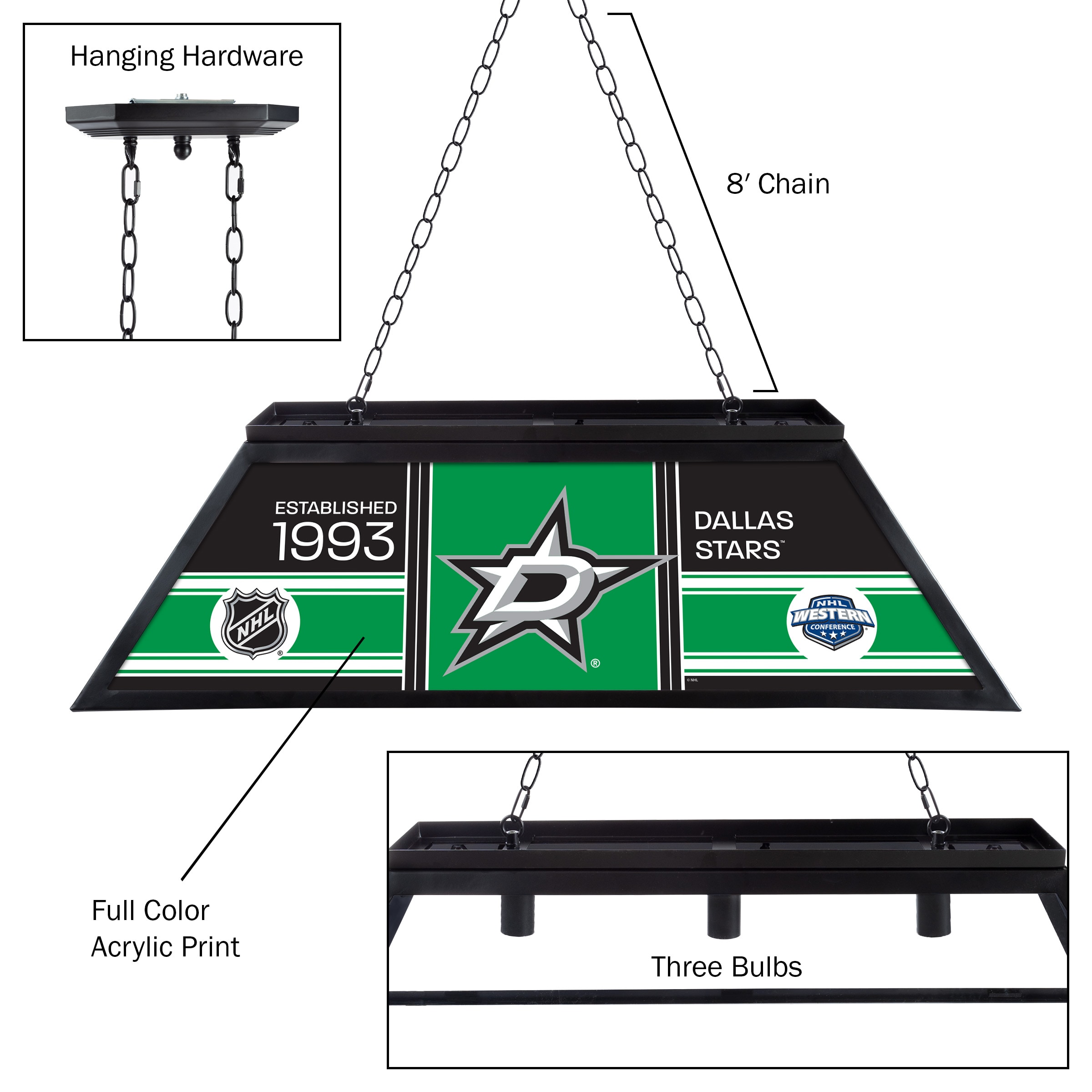 Trademark Gameroom NHL4400-DS-PCH Pool-Table-Lighting - View #4
