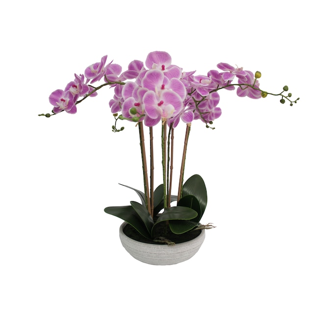 30” Orchid Artificial Flower Purple w/Realistic Roots Nearly Natural Set Of 6 