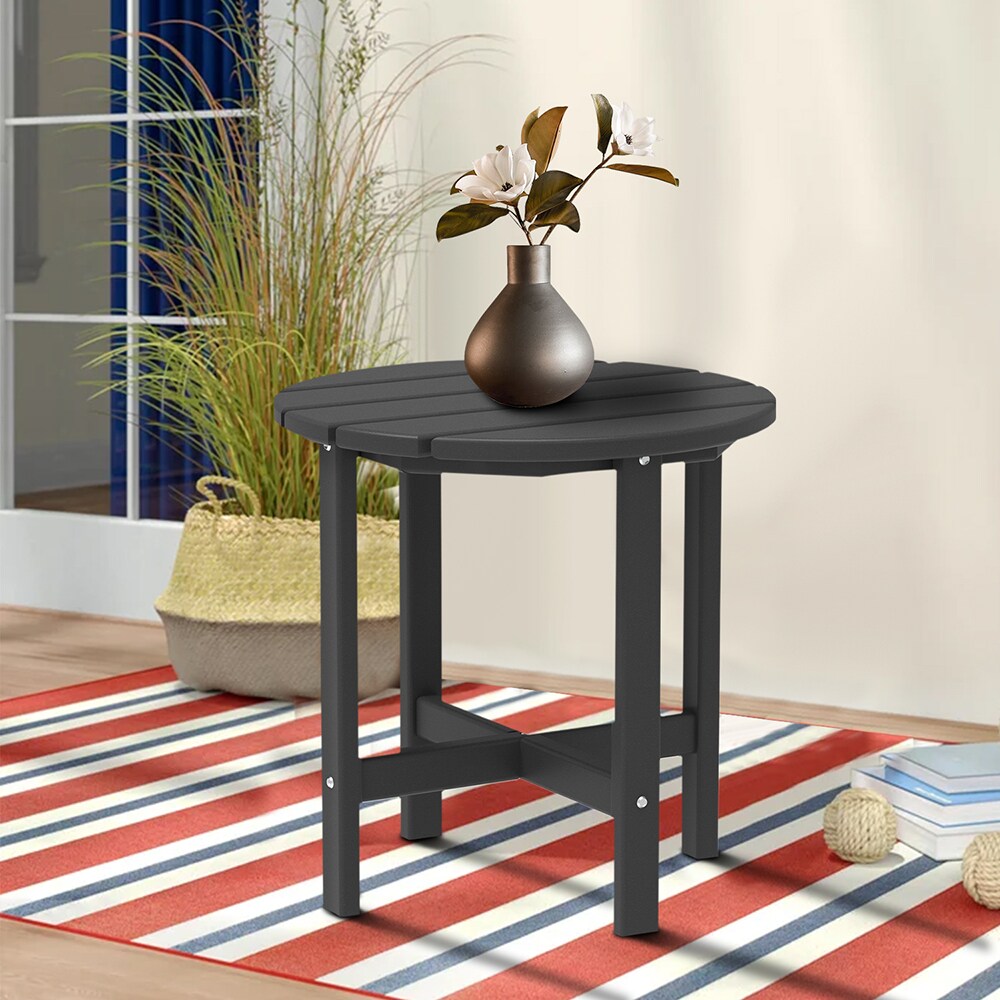 Topcraft PDK003 Patio tablePatio table Round Outdoor Coffee 17.7-in W x 17.7-in L