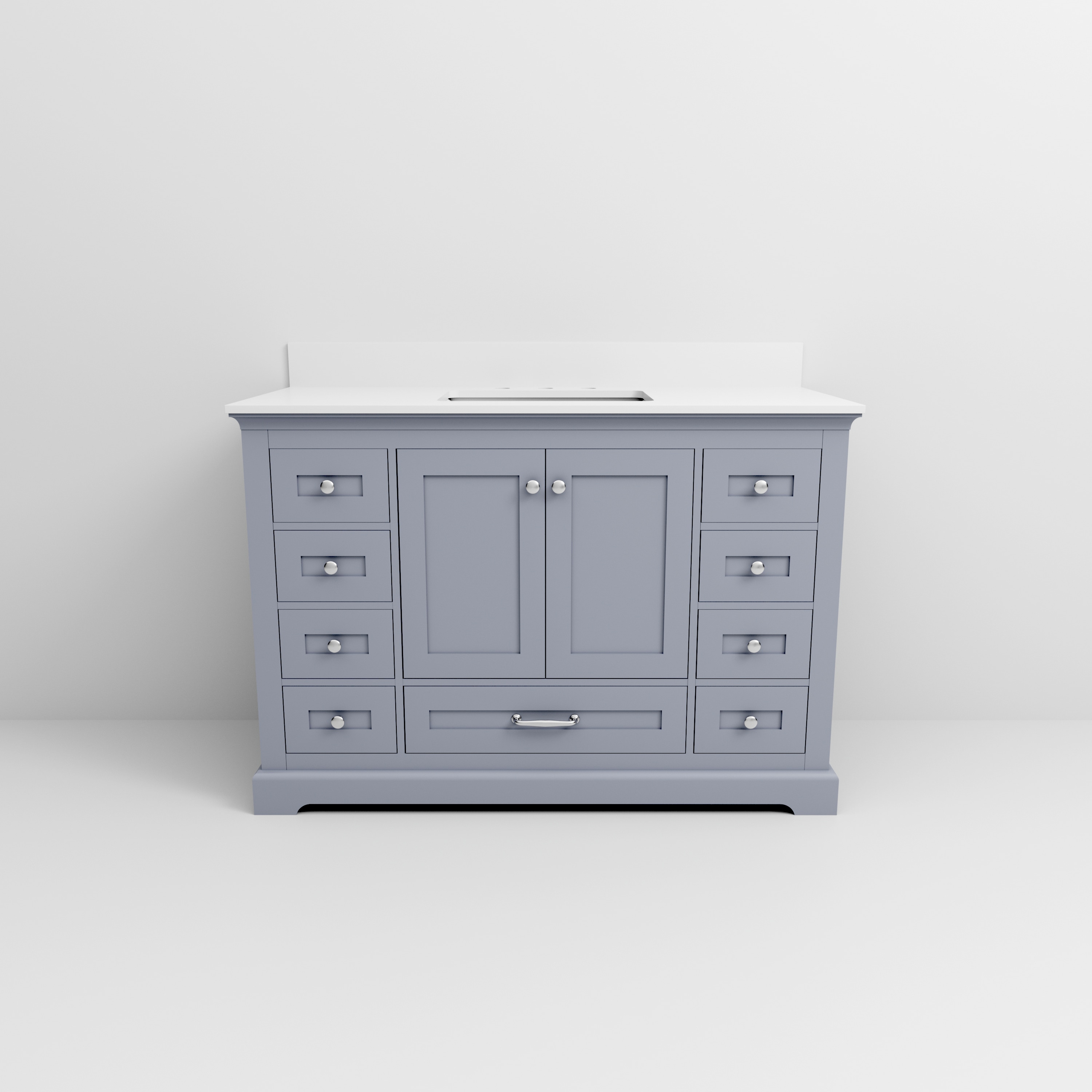 Dukes 48" Dark Grey Single Bath Vanity with Marble Top