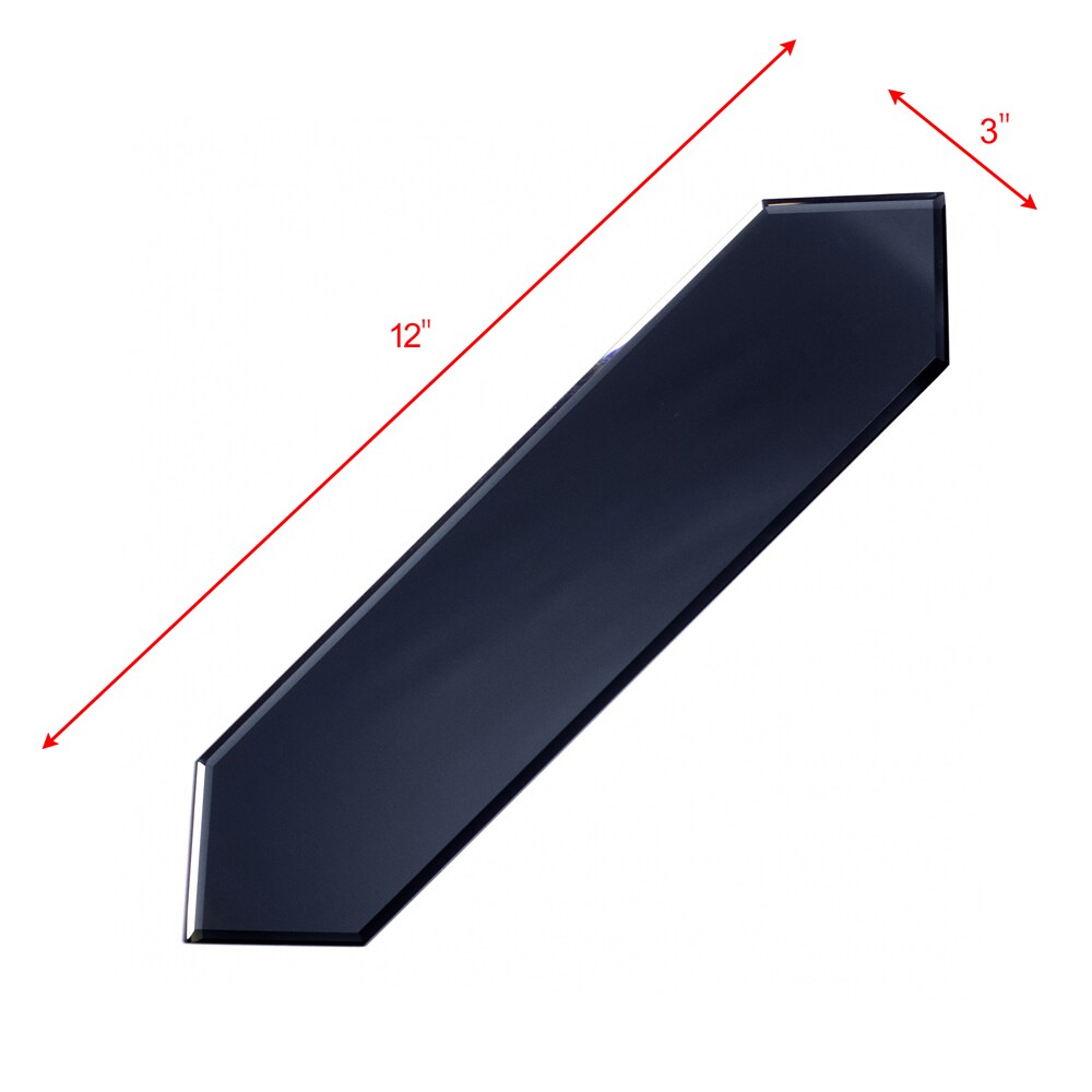 Abolos LWSREFPIC-GR Reflections Mirror Graphite Blue 3-in x 12-in Mirrored Glass Subway Wall Tile (11.76-sq. ft/ Carton)
