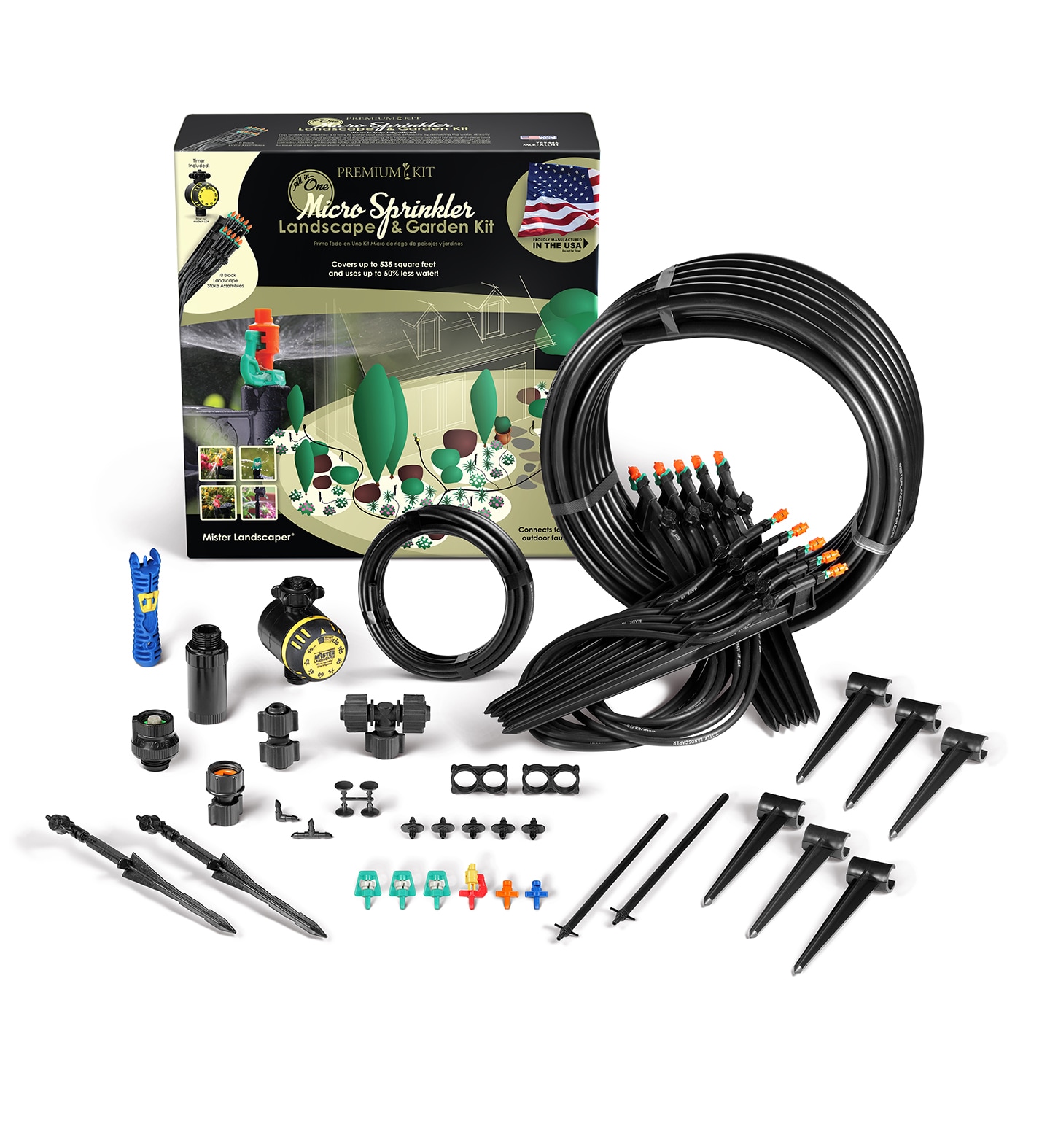 131ft 159Pc Auto Drip Irrigation System Kit Micro Sprinkler Garden Lawn Watering 