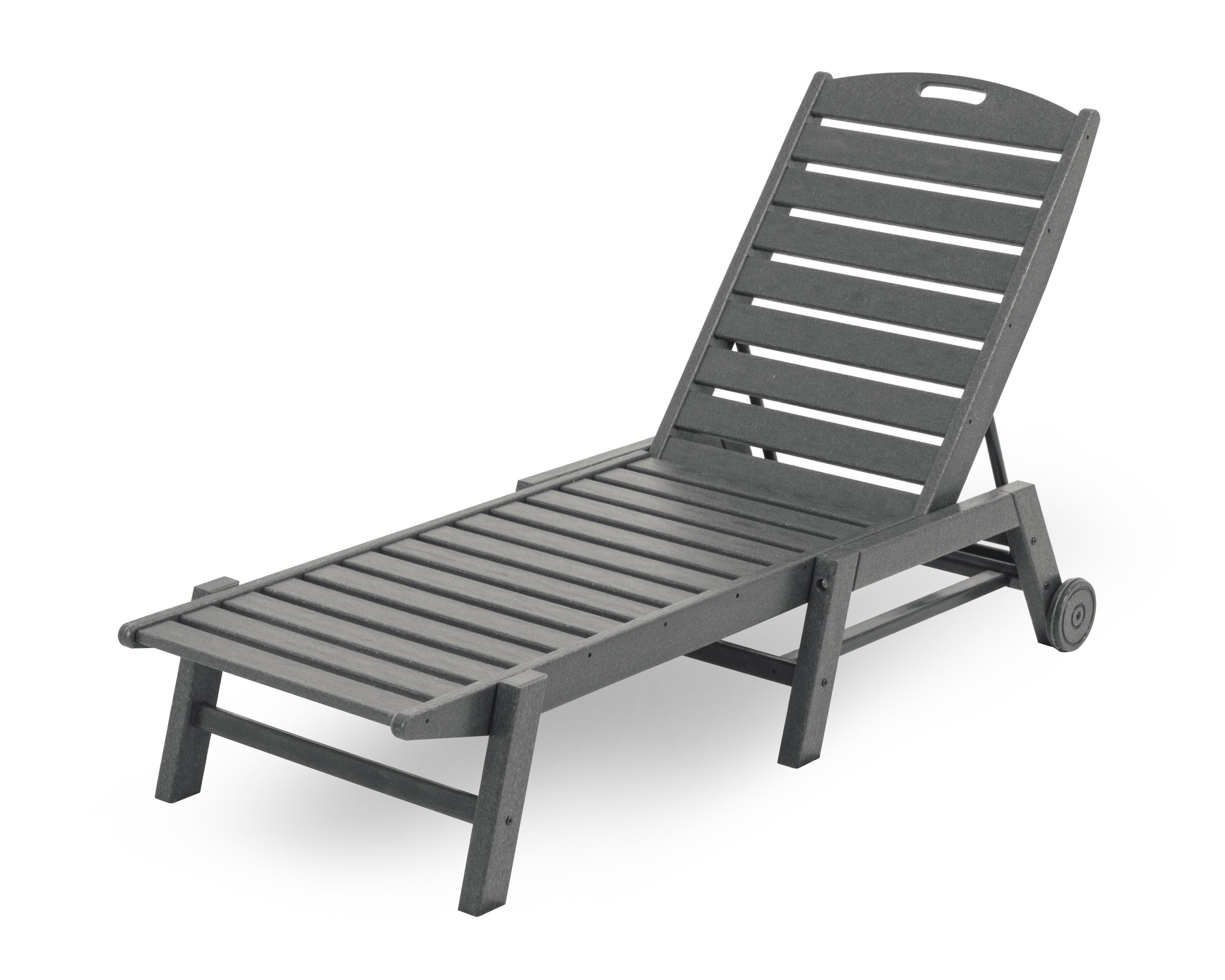 Polywood Nautical Stackable Slate Grey Plastic Frame Stationary Chaise  Lounge Chair(S) With Slat Seat In The Patio Chairs Department At Lowes.Com