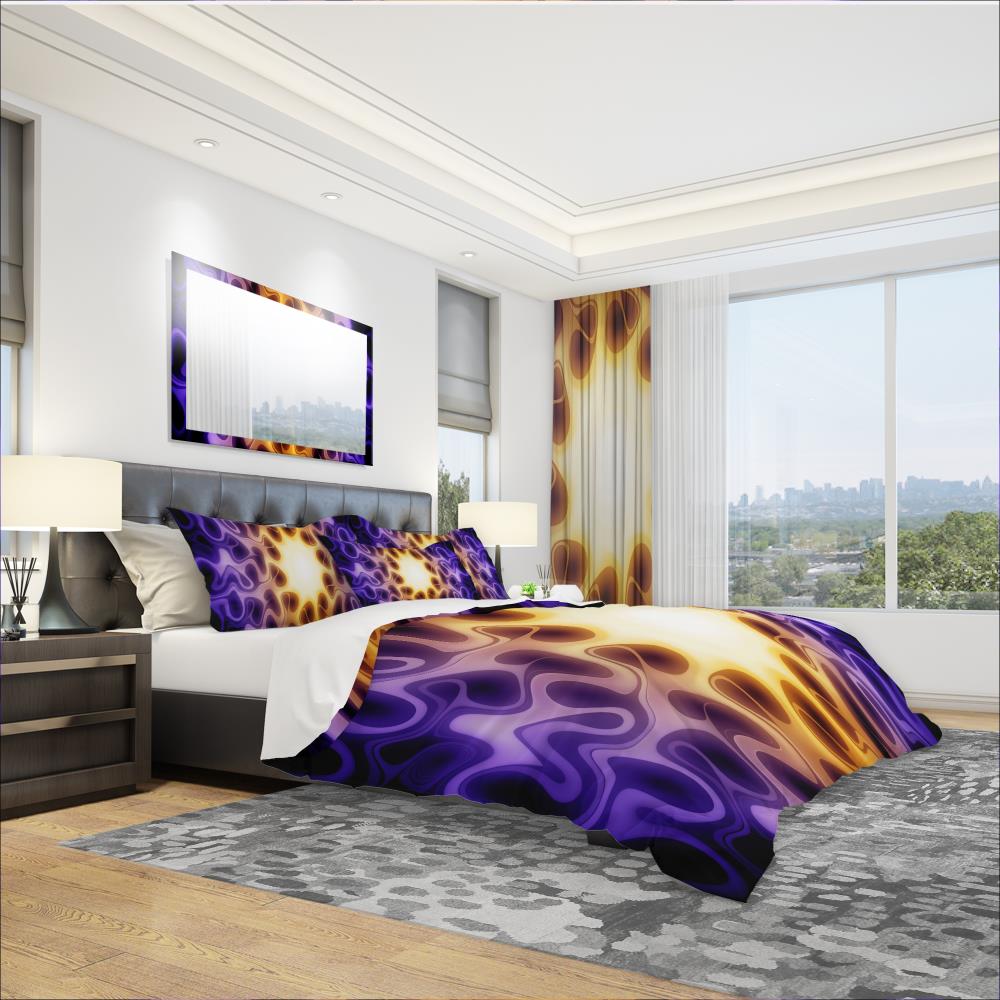 Designart BED3042-K 3 -Piece Multi-Color King Duvet cover Set