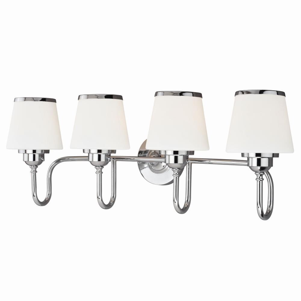 Cascadia W0208 Kelsy 4-Light Chrome Transitional Vanity Light