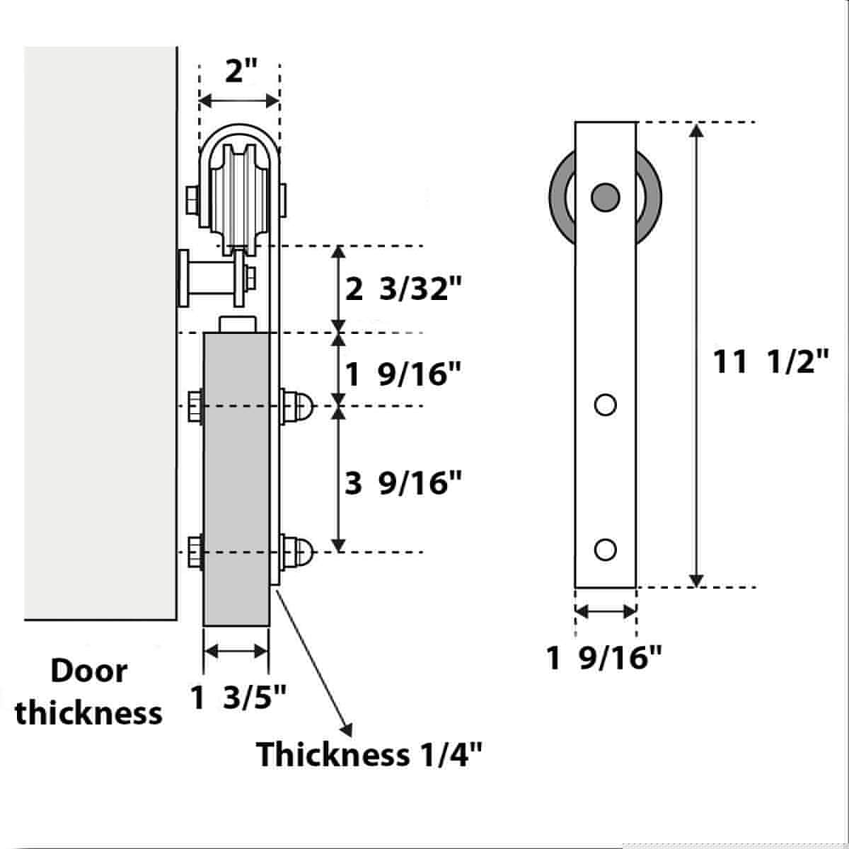 SARTODOORS PLANUM0040DBBLK4896 Barn-Doors - View #4