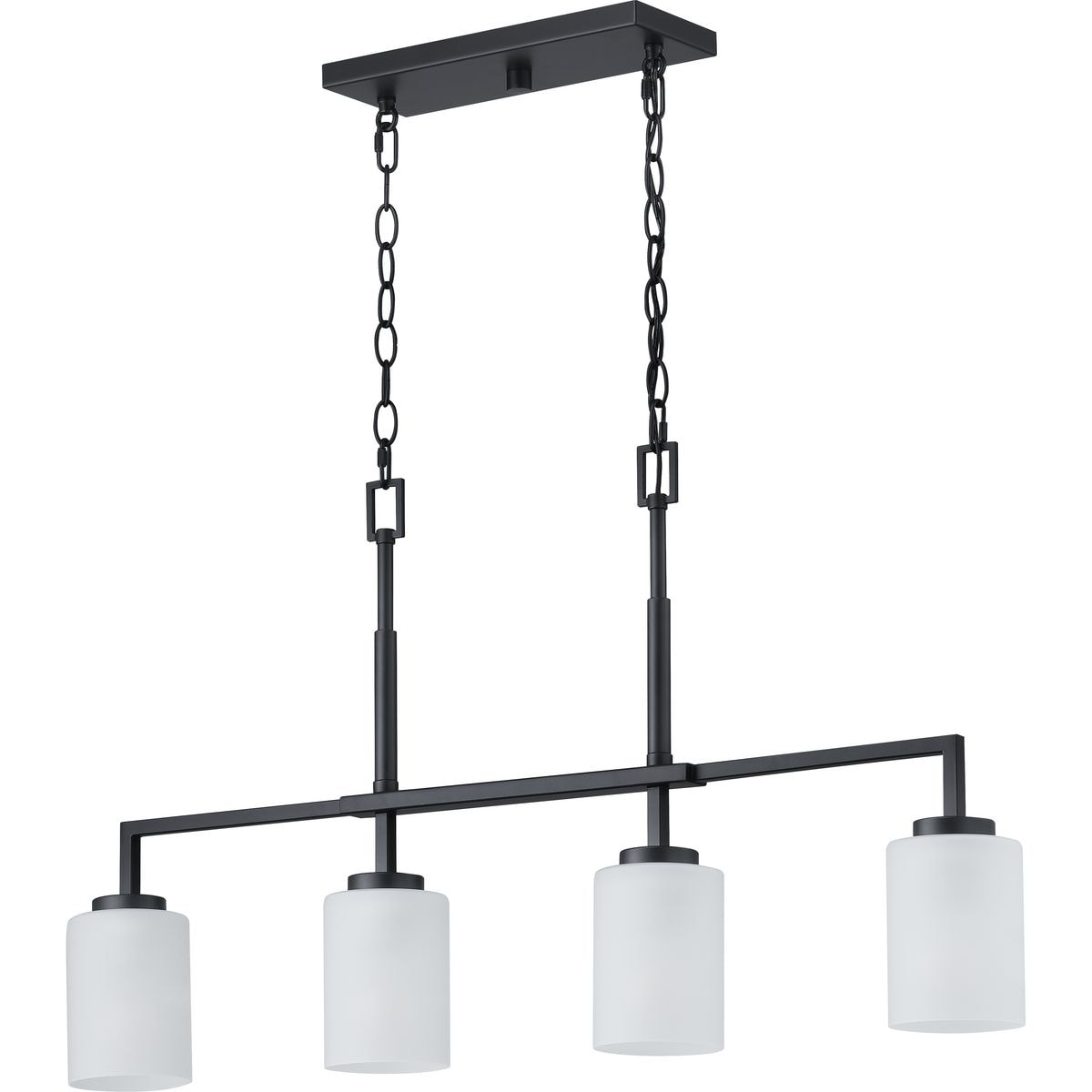 Lowery Collection Four-Light Matte Black Industrial Luxe Linear