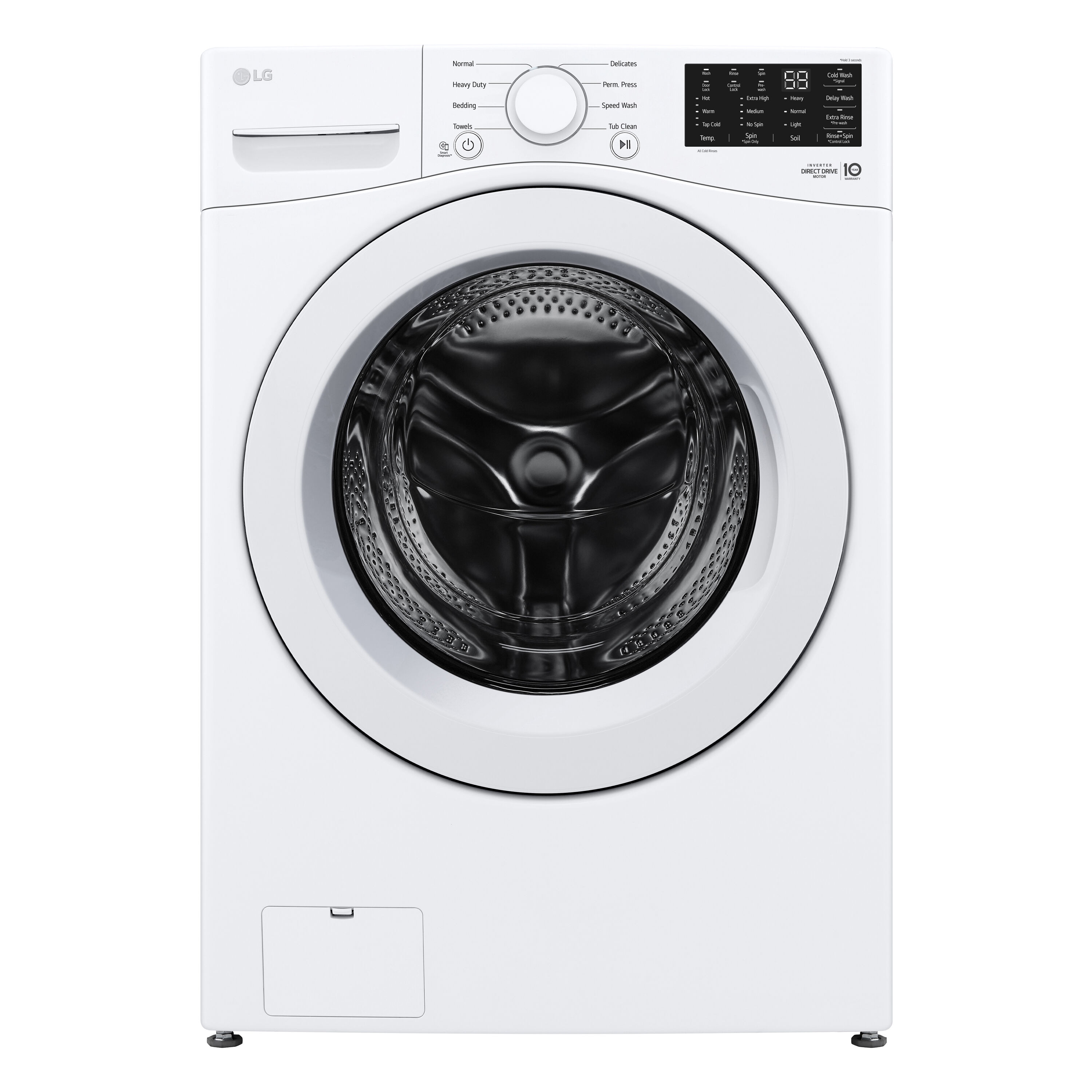 LG - 27 in. 4.8 cu. ft. Mega Capacity White Top Load Washer