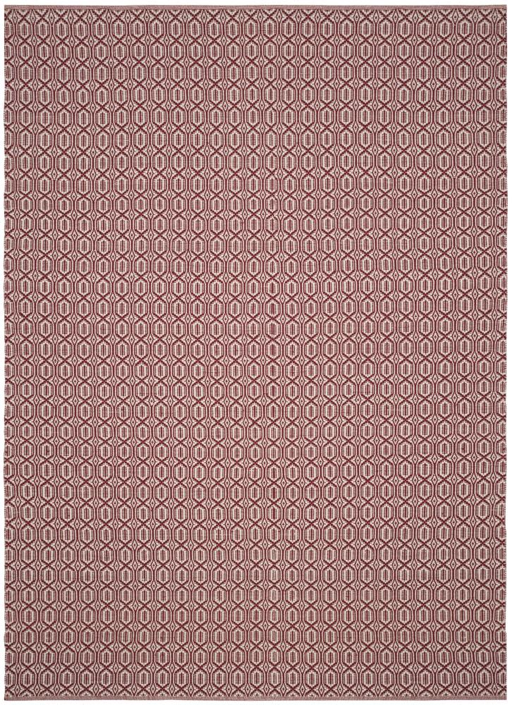 Safavieh MTK333C-8 Montauk Capri 8 x 10 (ft) Cotton Ivory/Red Rectangular Indoor Geometric Coastal Area rug