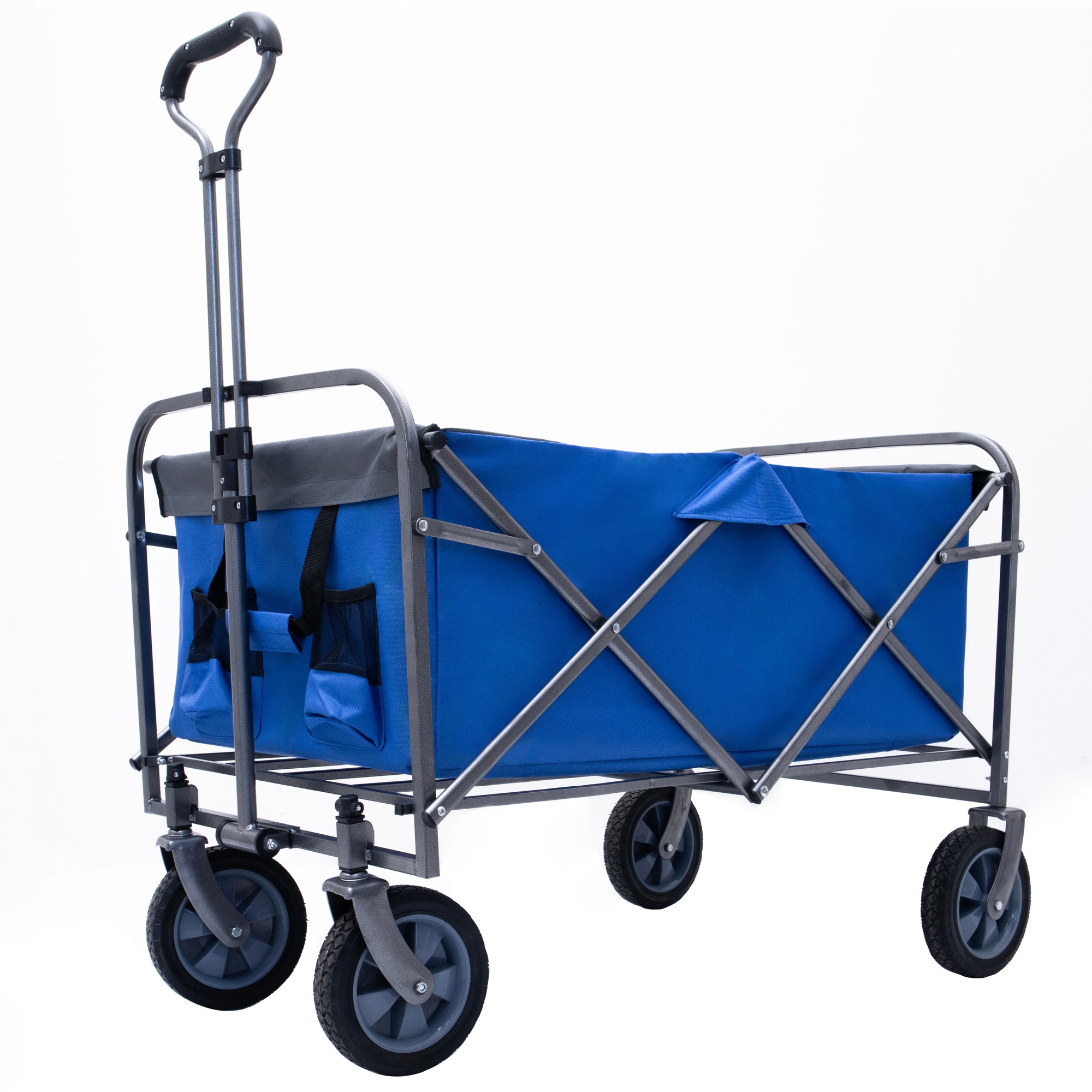 CESICIA FCOMS12G 4.6-cu ft 4 Wheel Steel Push Wheelbarrow Flat-Free Tire