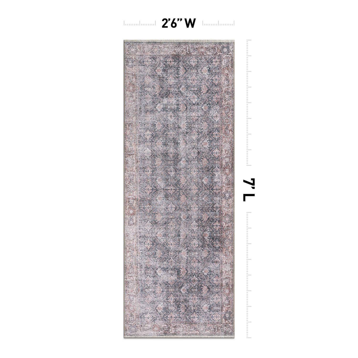 World Rug Gallery 6037CHARCOAL2X7 rugs - View #6
