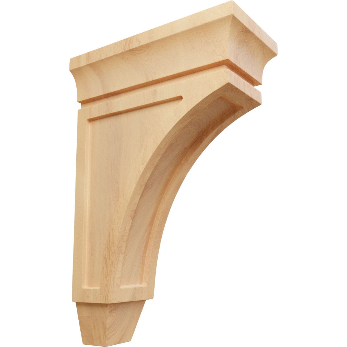 Ekena Millwork 4-in x 8-in x 12-in Unfinished Red oak Wood Paintable/Stainable Corbel #CORW04X08X12LURO