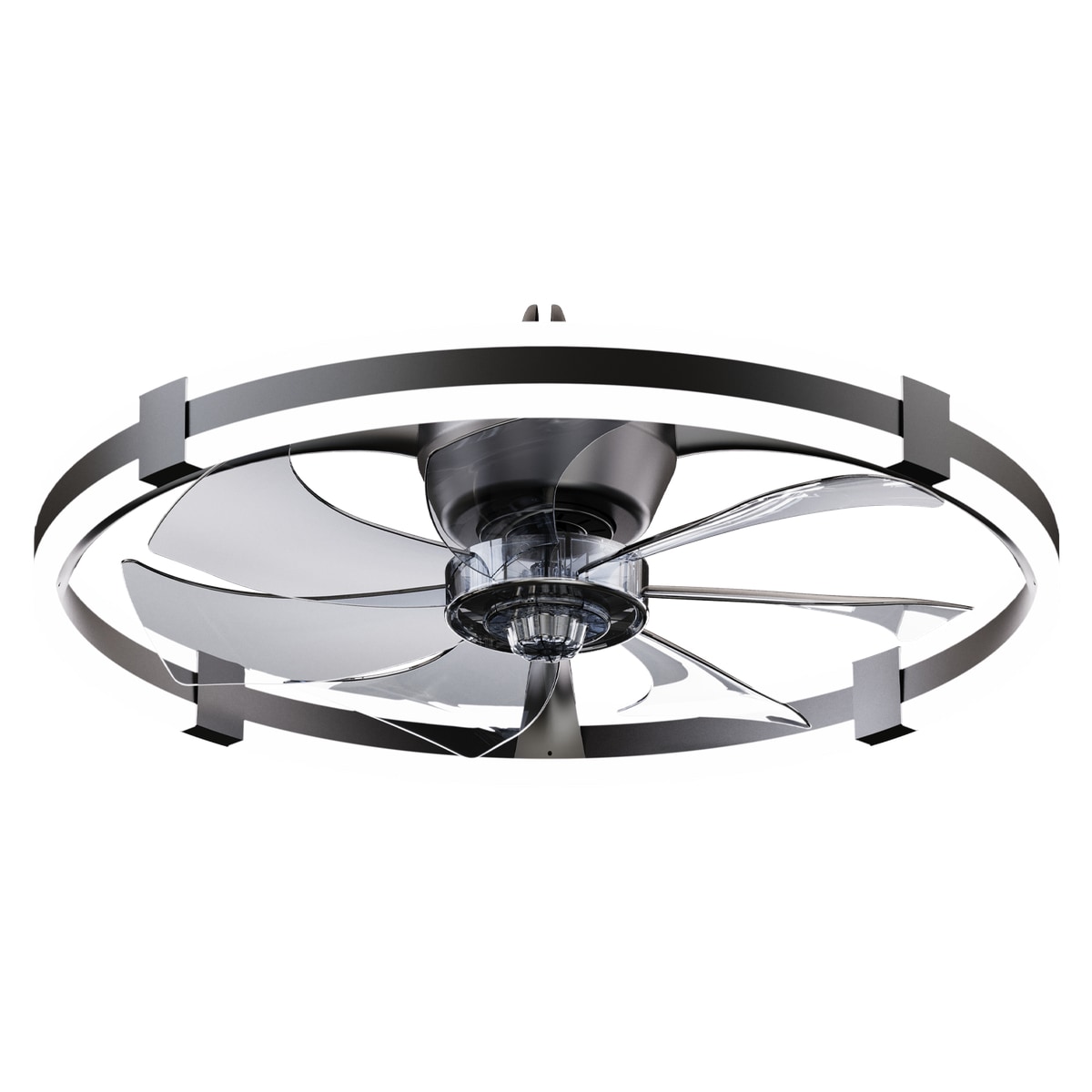 Loheer 19.7-in Matte Black LED Indoor Outdoor Ceiling Fan with Remote