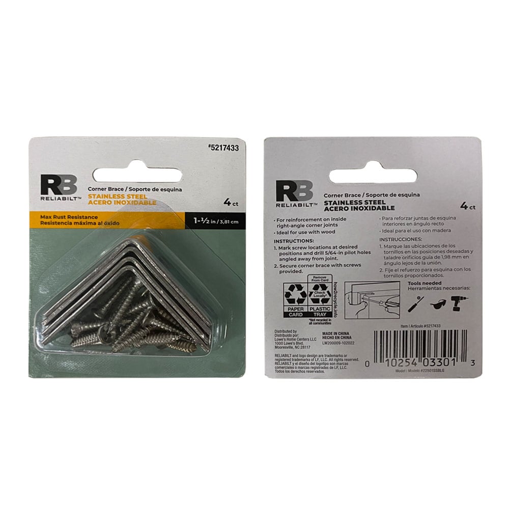 RELIABILT 22501SSBLG Mending-Plates-Brackets-Braces - View #4