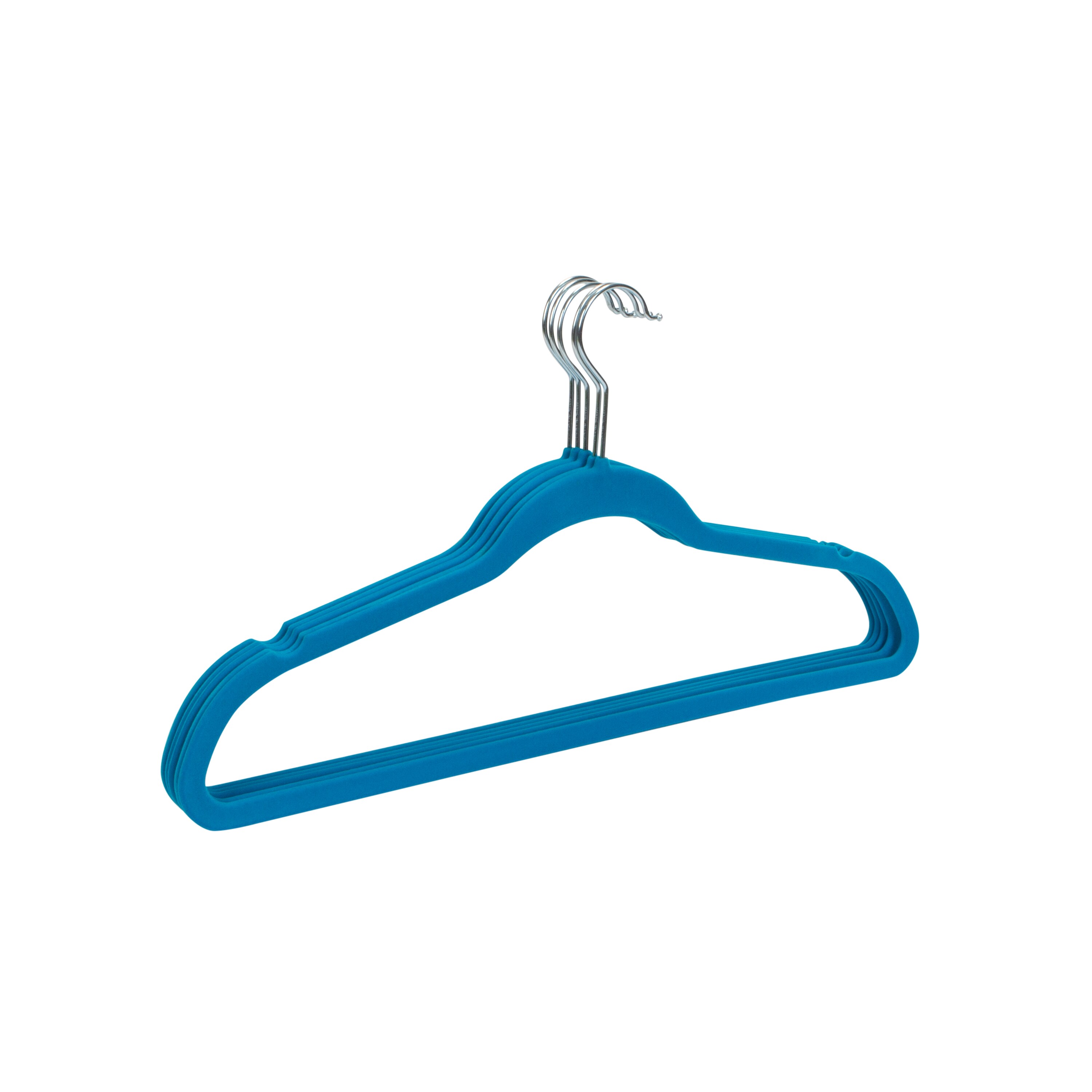 Simplify 6-Pack Plastic Non-slip Grip Clothing Hanger (Black) in the Hangers  department at