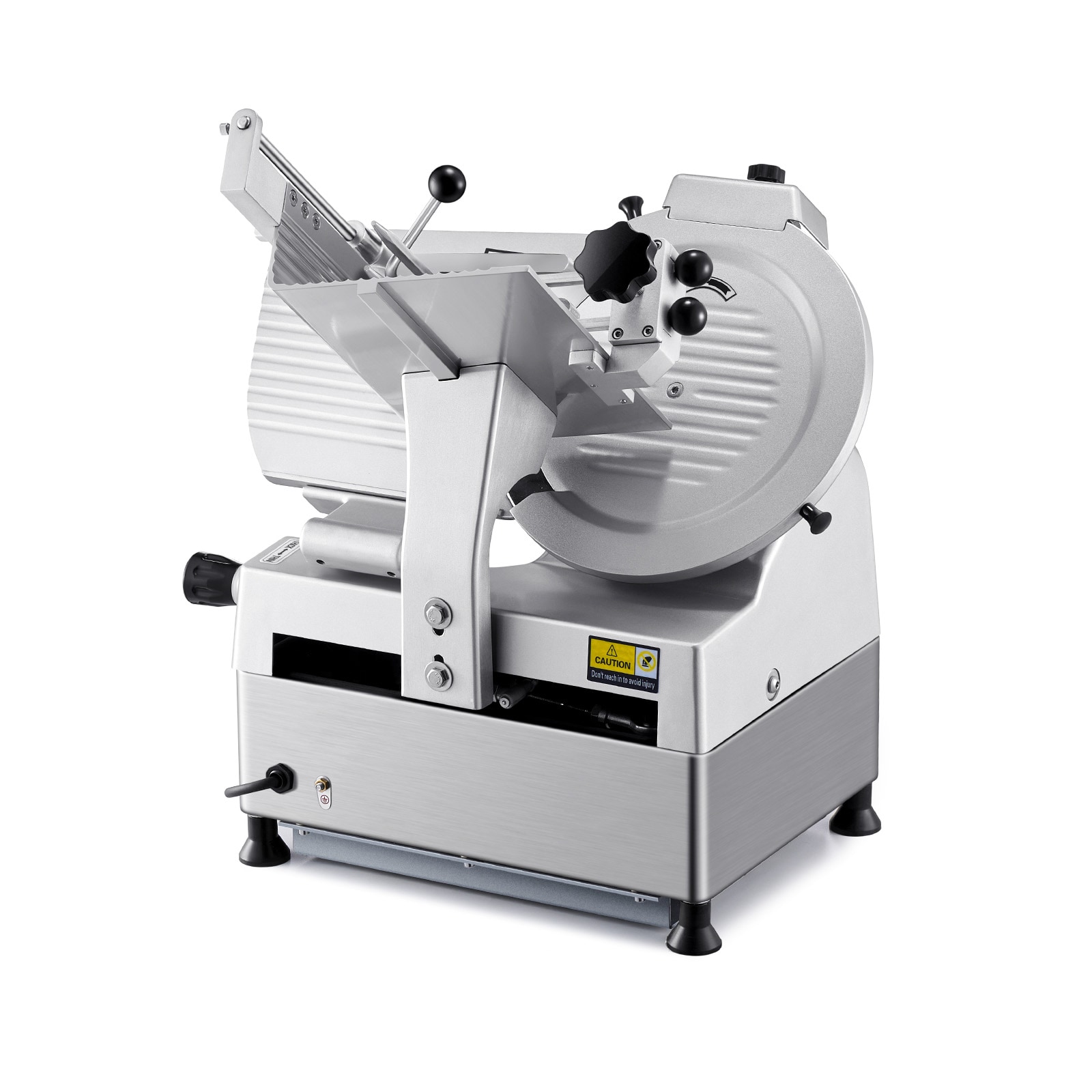 VEVOR SCDRQPJ180W306556V1 12-IN 550 W Meat Slicer 999 -Speed Commercial/Residential Food slicer and Meat Slicer with Thickness Control ( Silver )