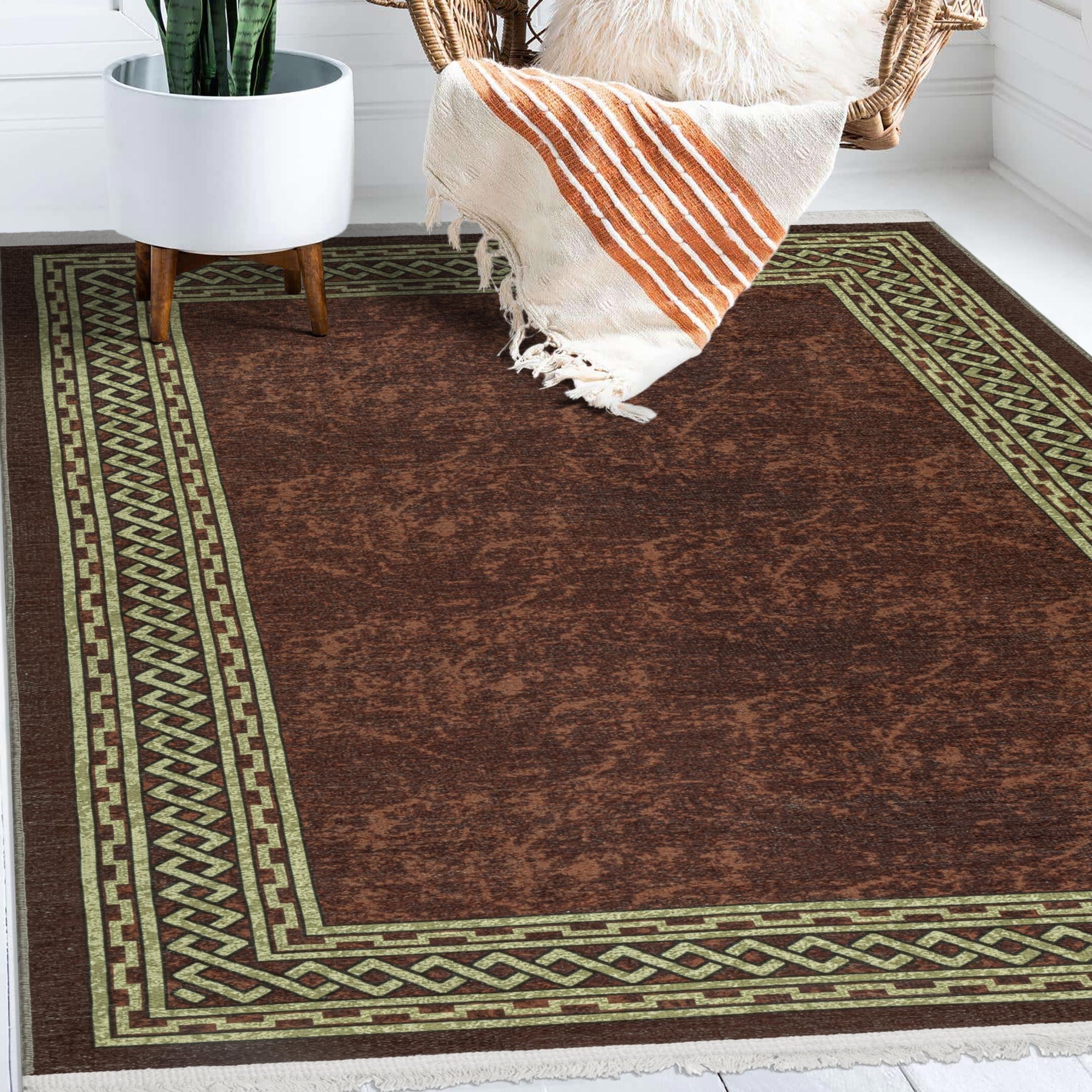 Ottomanson Non Shedding Washable Wrinkle-free Flatweave Moroccan