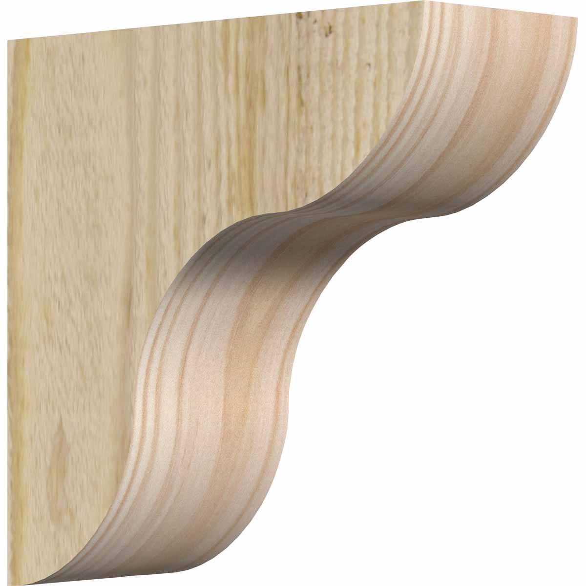 Ekena Millwork COR04X10X10CAR00RDF 4-in x 10-in x 10-in Carmel Unfinished Douglas fir Wood Paintable/Stainable Corbel