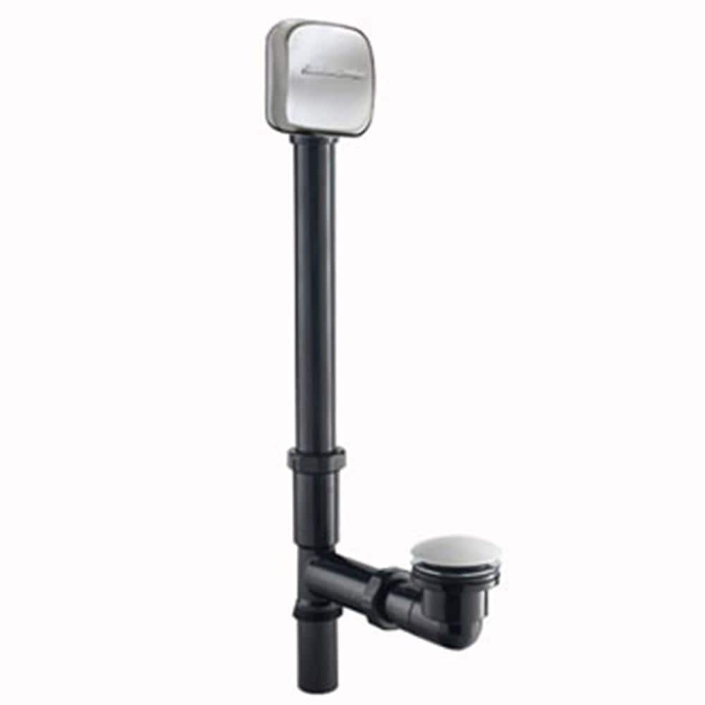 American Standard 1640305.295 Brushed nickel Brushed nickel Foot lock Drain with Plastic Pipe Included