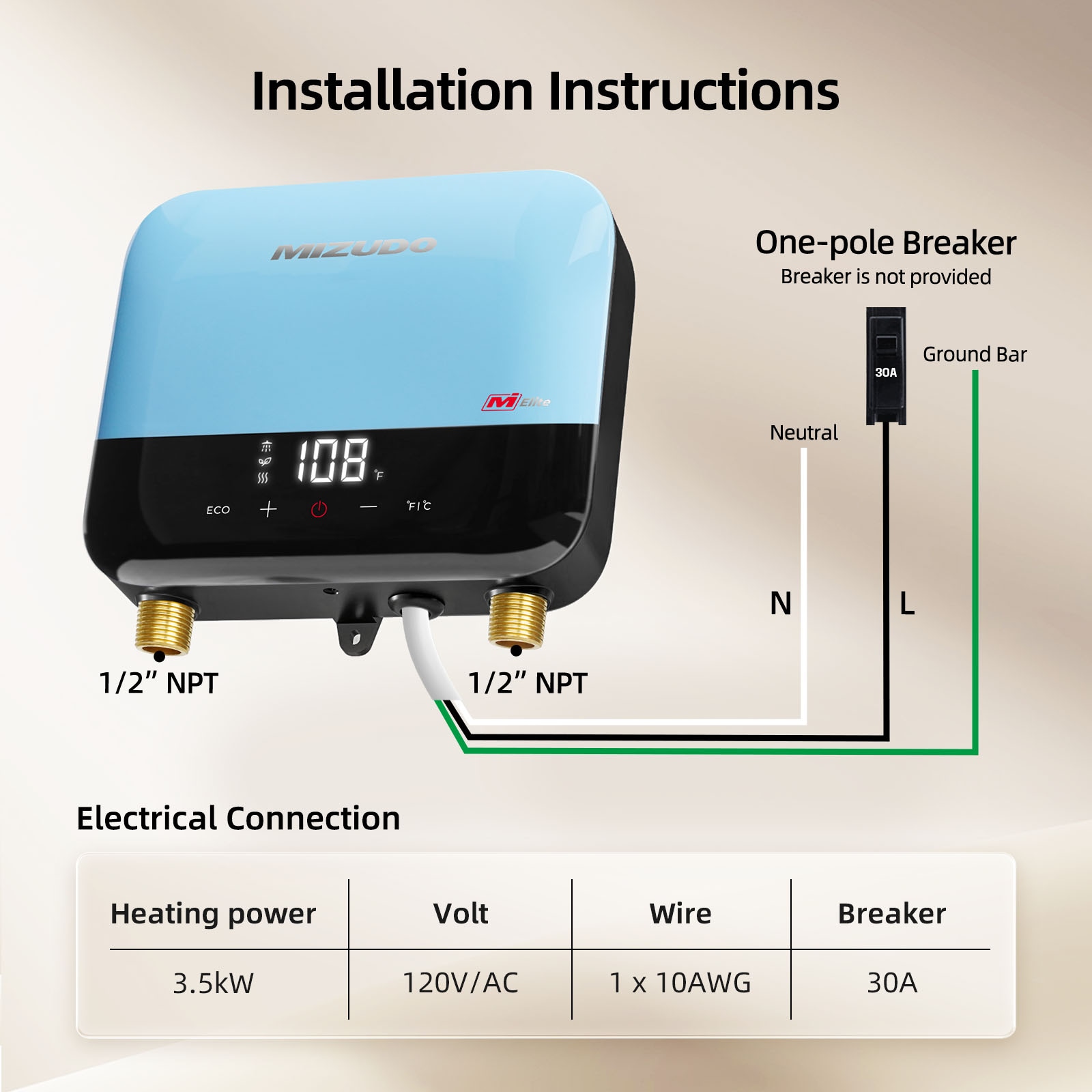 Mizudo ET003A3LB Gas-Water-Heaters - View #2