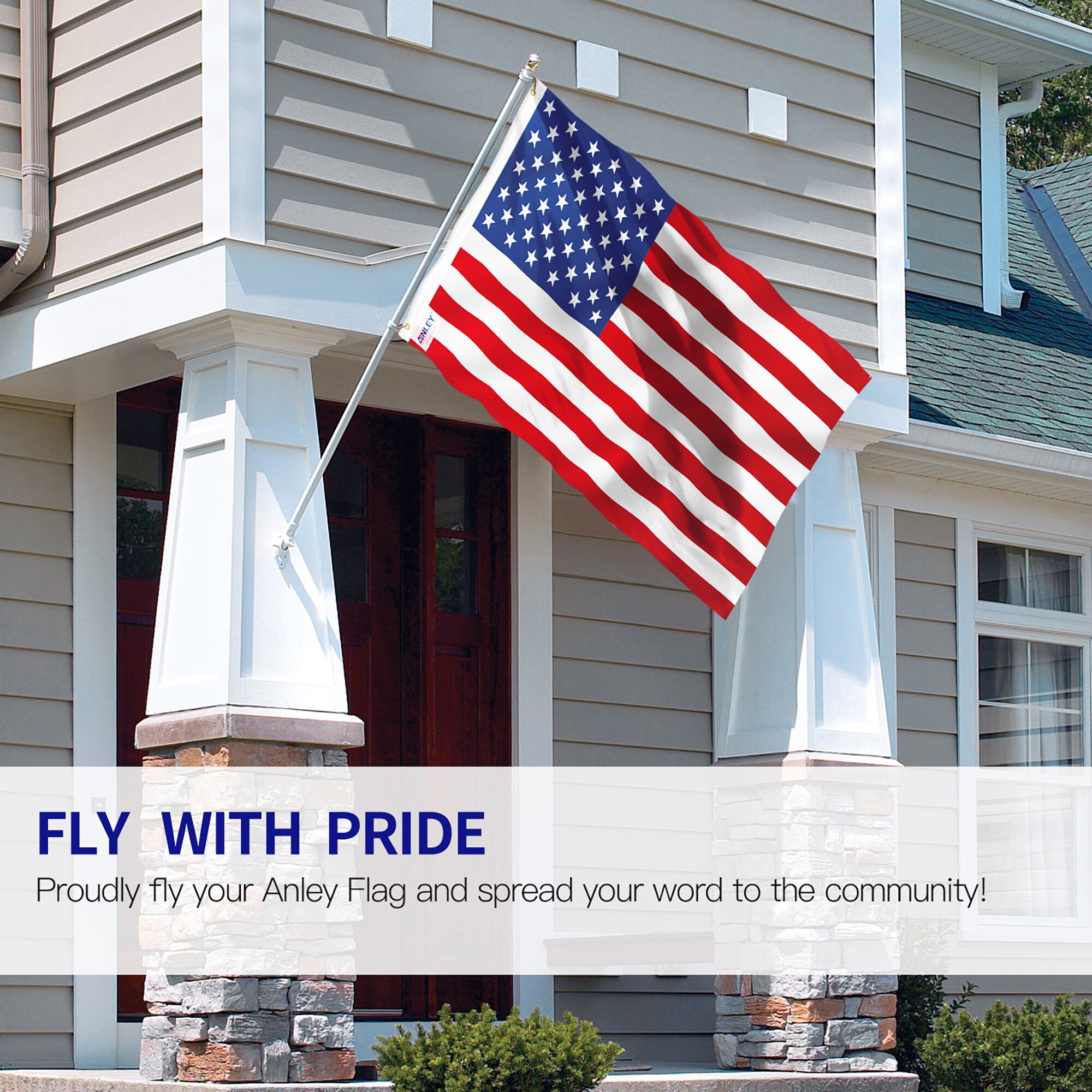 Anley USA Flags 5-ft W x 3-ft H American Flag at Lowes.com